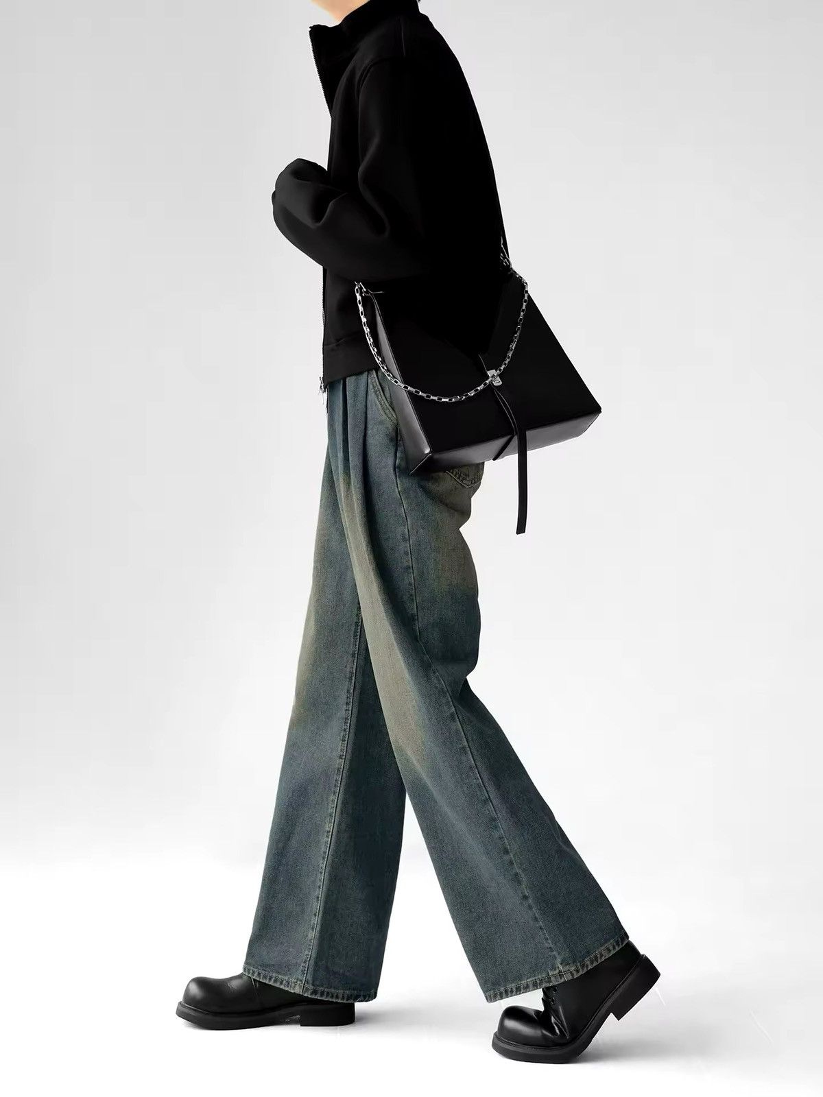 Other Vintage baggy pleated wide leg washed jeans Size US 30 / EU 46 - 5 Thumbnail
