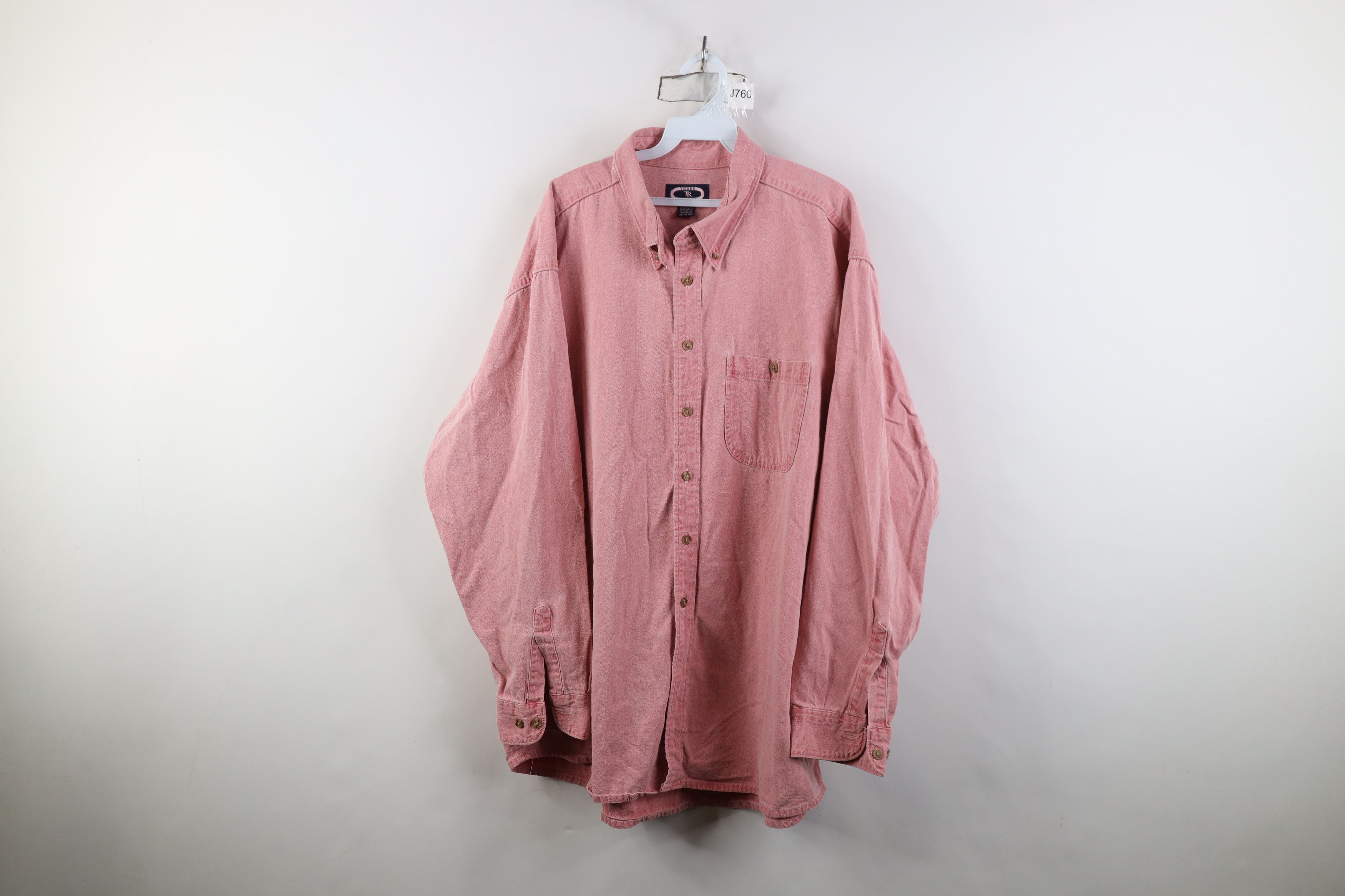 Vintage Vintage 90s Streetwear Stonewash Heavyweight Button Shirt Size US XXL / EU 58 / 5 - 1 Thumbnail