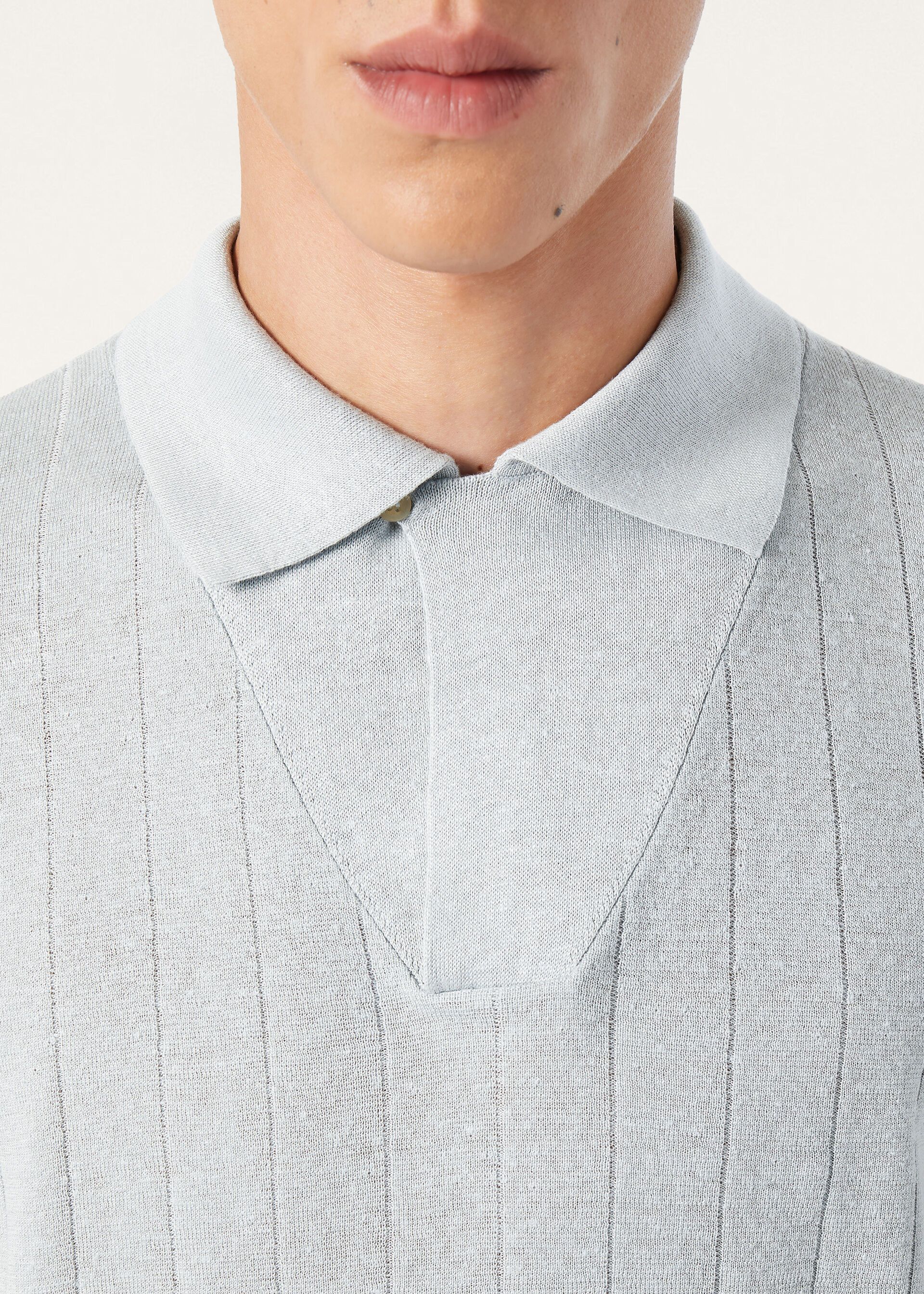 Loro Piana os11x0226 FAQ4555 Tamarind Polo Shirt in Swarov Sky Size US XL / EU 56 / 4 - 3 Thumbnail