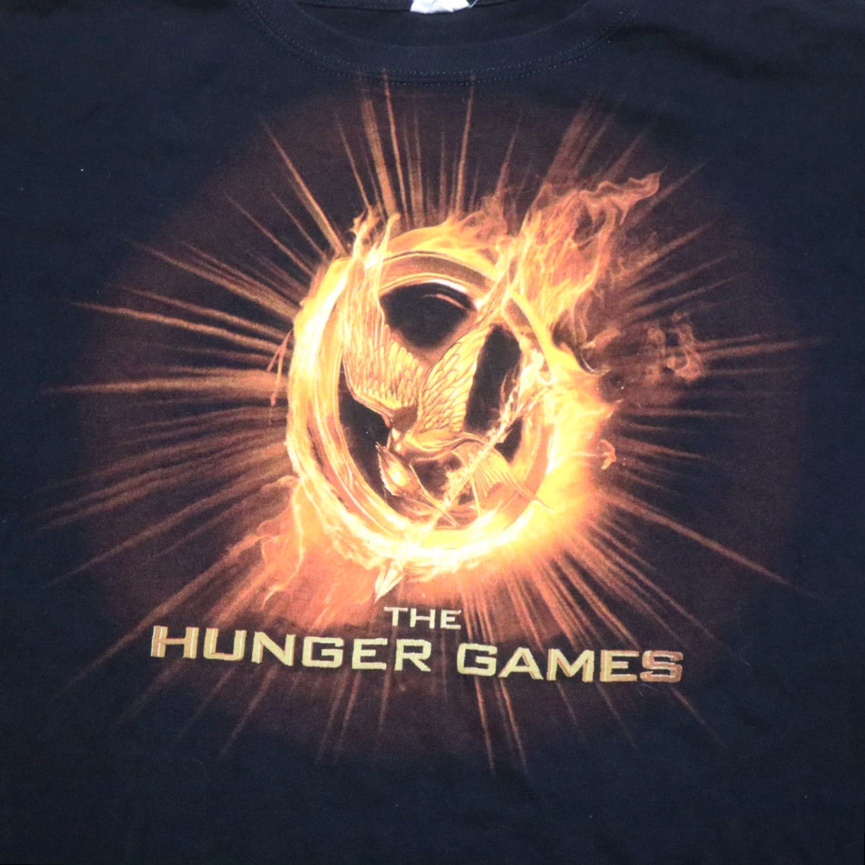 Anvil Hunger Games Black Tee Shirt Mockingjay Fire Logo Adult Men's M Medium Shirt Mens Black Hunger Games Logo Fire Decade 2010s Size US M / EU 48-50 / 2 - 2 Thumbnail