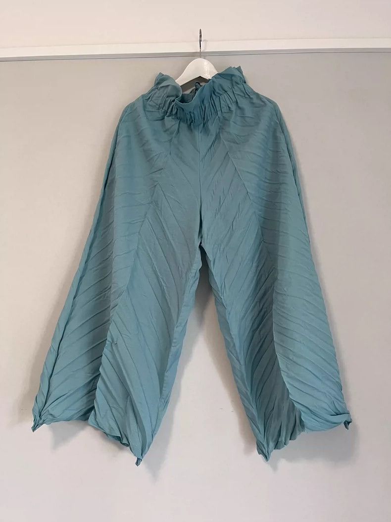 Issey Miyake Issey Miyake size:2 Light blue mainline wide-leg pants Size 31" - 6 Thumbnail