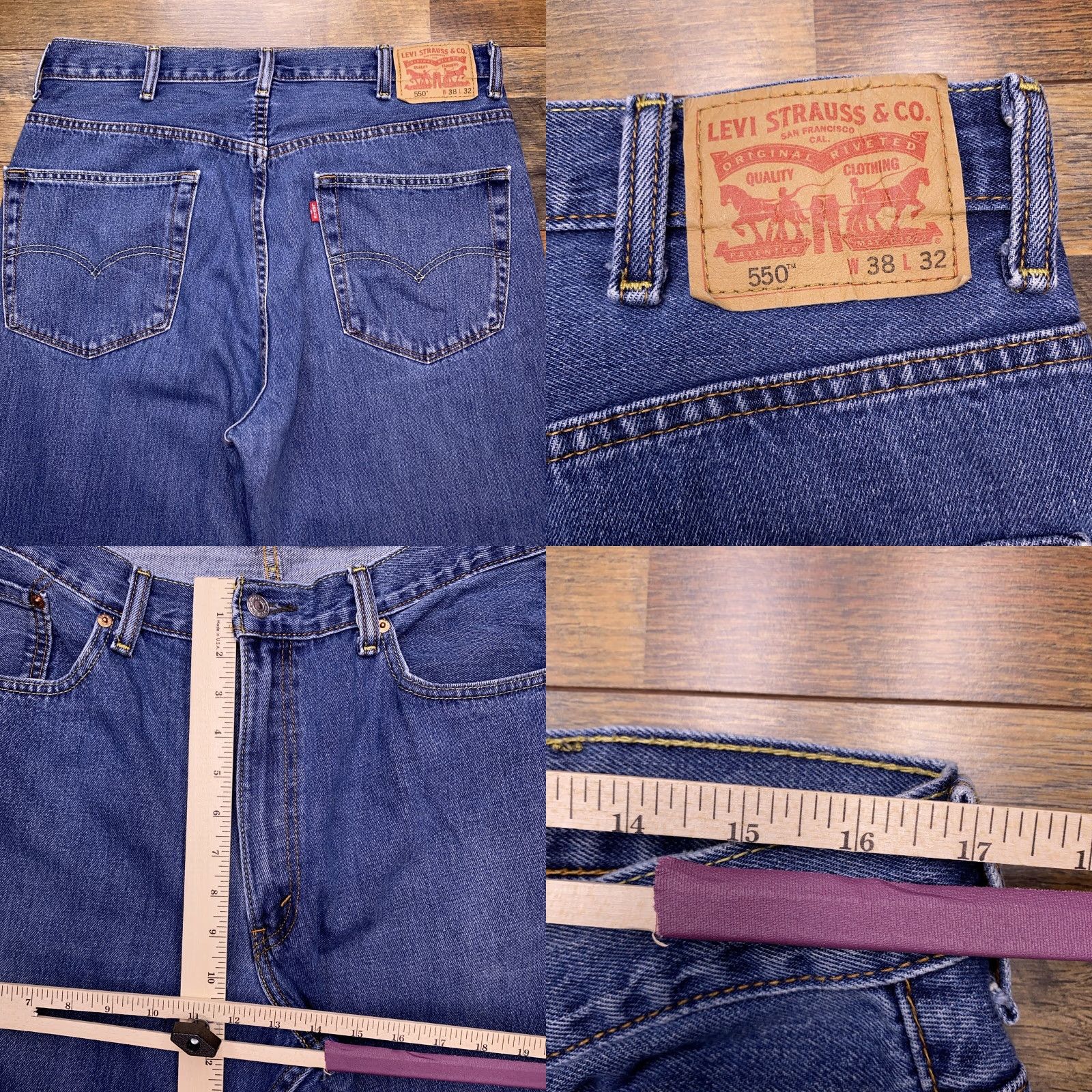 Levi's Levis Jeans 550 Adult 38x32 Straight Leg Mens Size US 38 / EU 54 - 8 Thumbnail
