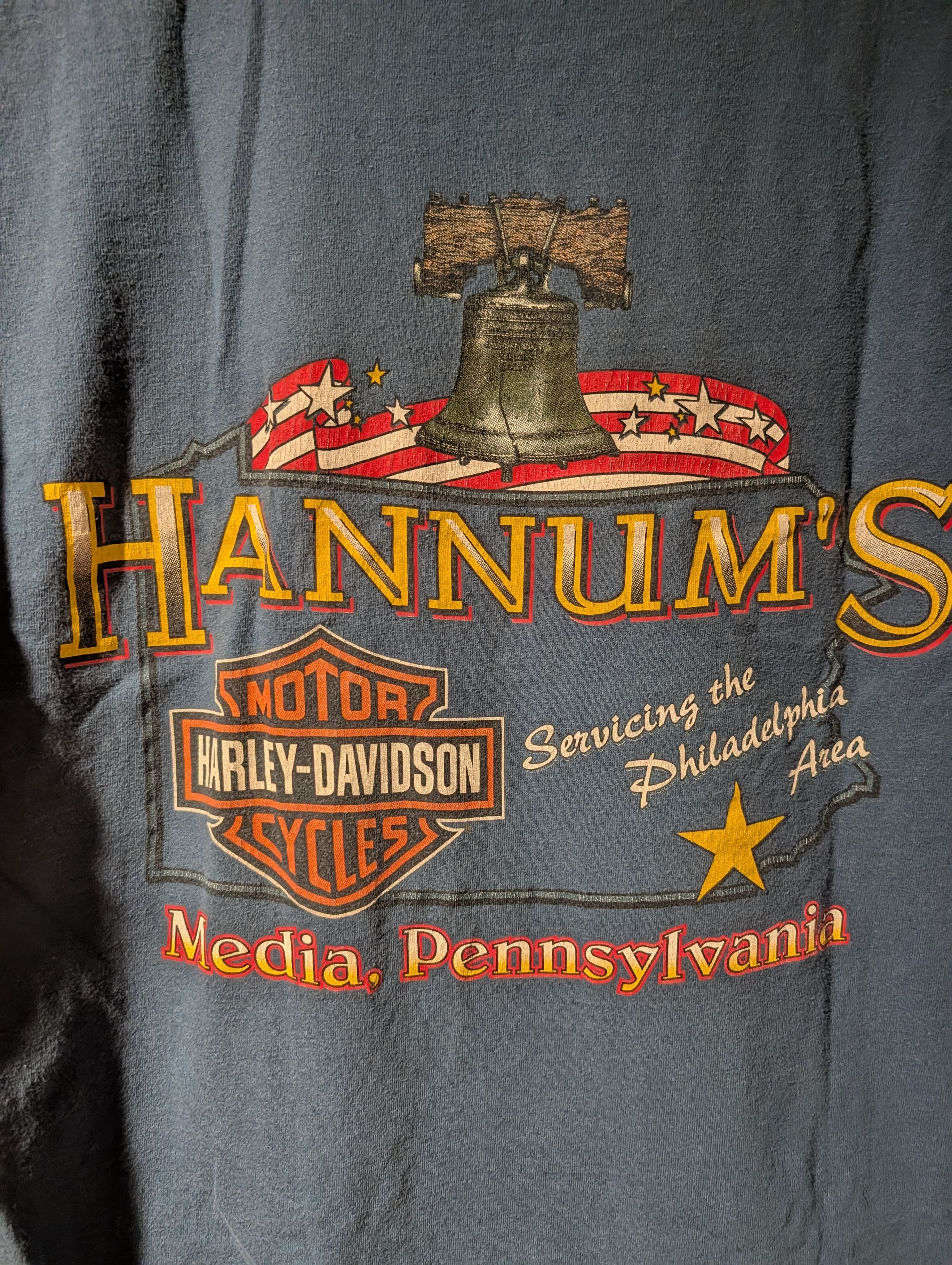 Harley Davidson VTG Harley Davidson T Shirt Hannums Media Eagle Liberty Bell Size US XL / EU 56 / 4 - 7 Thumbnail