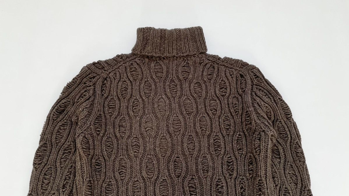 Dries Van Noten 3D Patterned Brown Wool Sweater Size US XL / EU 56 / 4 - 9 Thumbnail