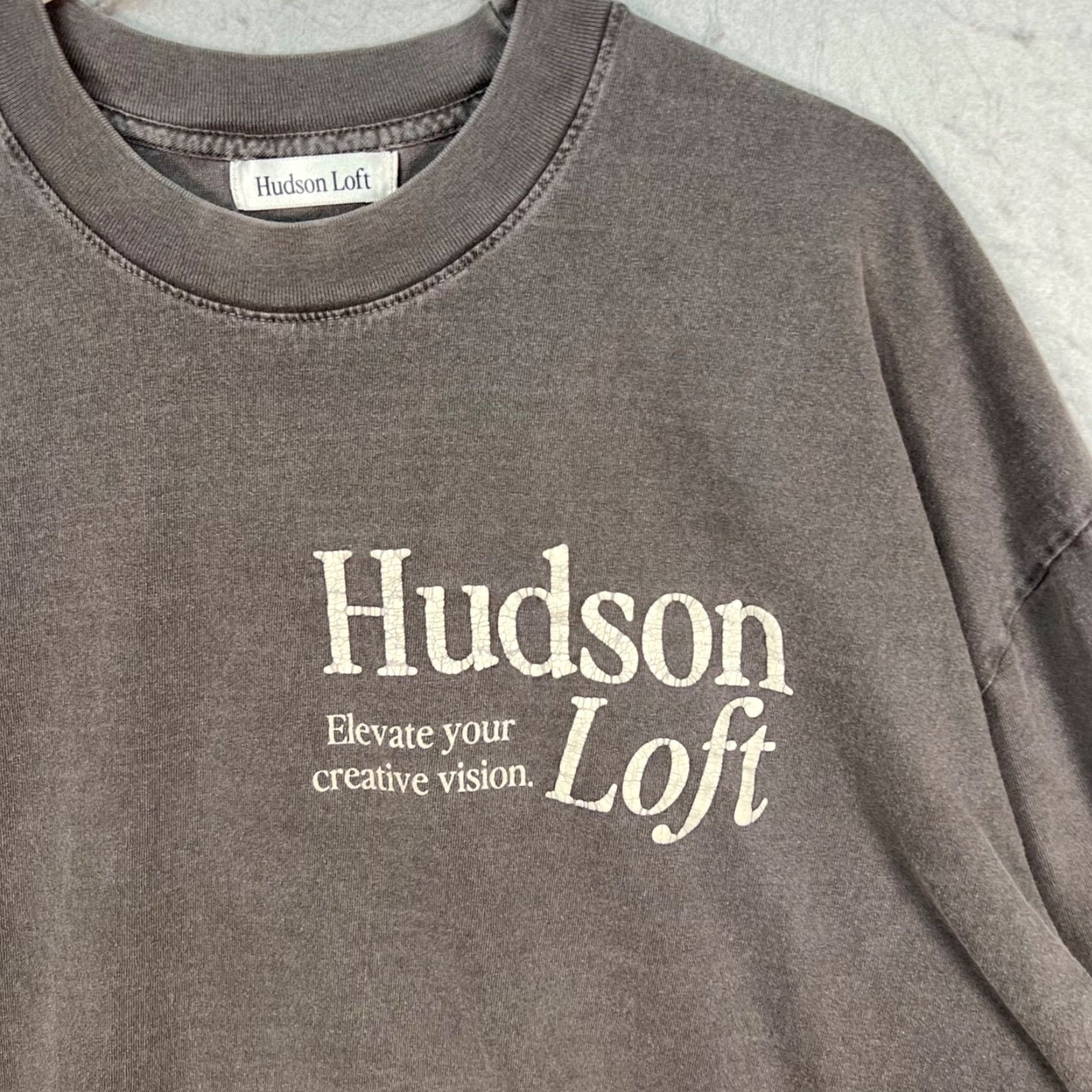 Hudson Hudson Loft Graphic T-Shirt Mens XL Gray Crew Neck Short Sleeve Cotton Size XL Graphic 87? Size US XL / EU 56 / 4 - 4 Thumbnail