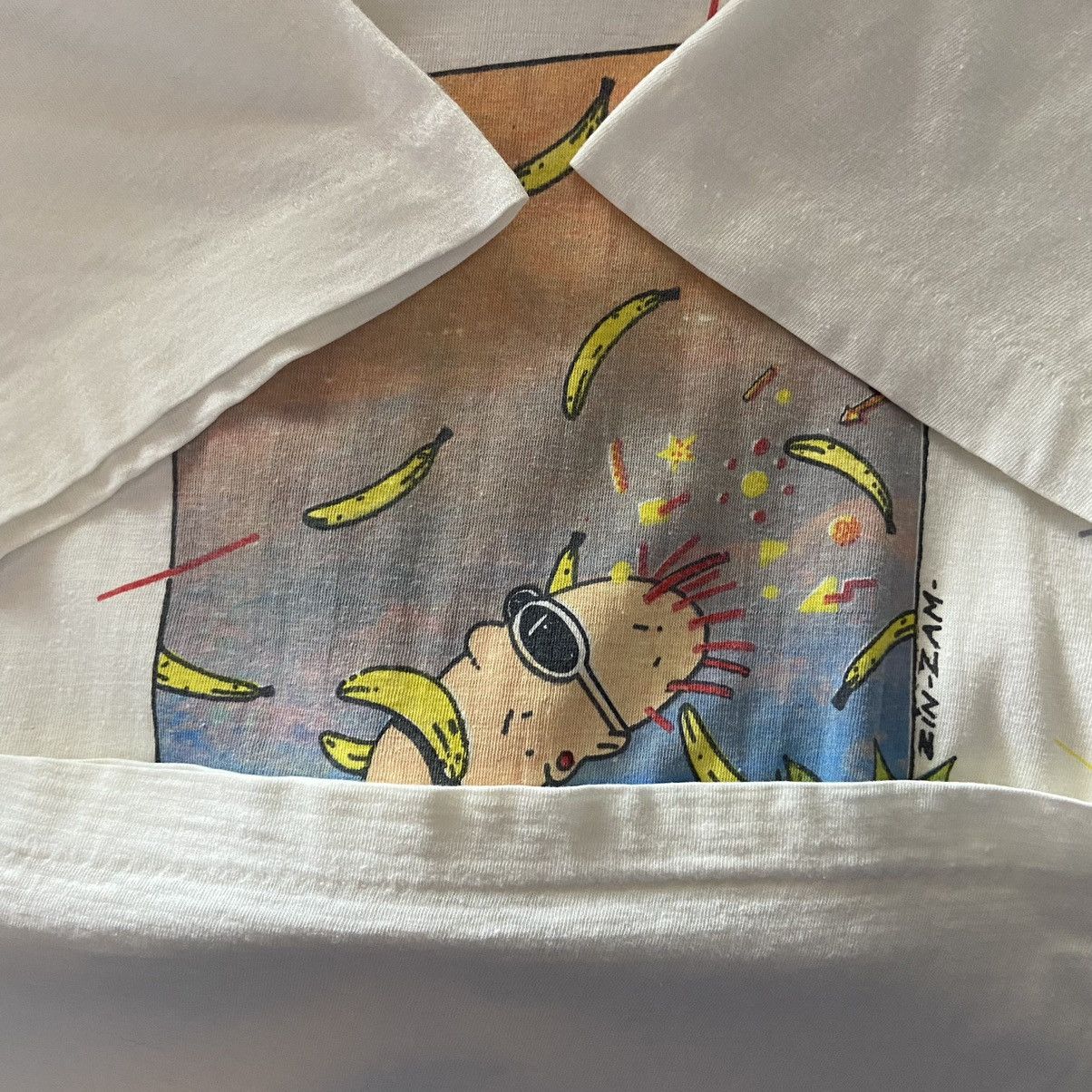 Vintage Vintage 90s Punk LA GOMERA ISLAS Bananas Parody T-Shirt Size US XL / EU 56 / 4 - 3 Thumbnail
