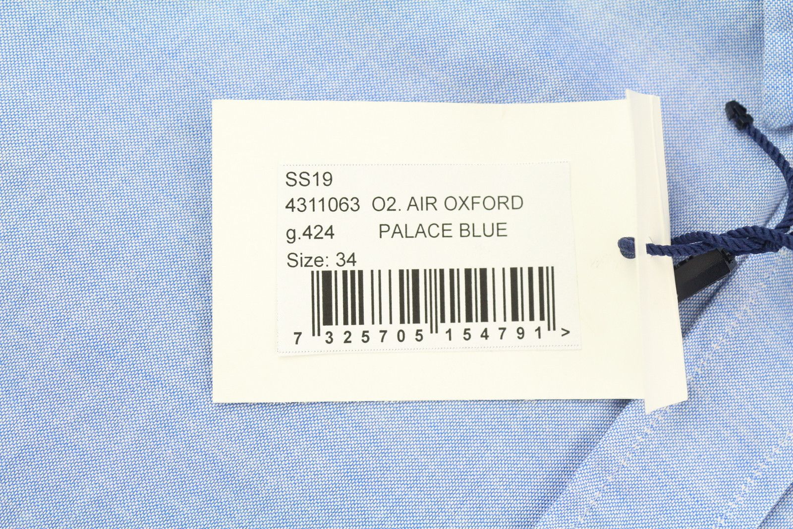 Gant AIR OXFORD EU34 Blue Button-Down Collar Shirt 85120 Size XS / US 0-2 / IT 36-38 - 7 Thumbnail
