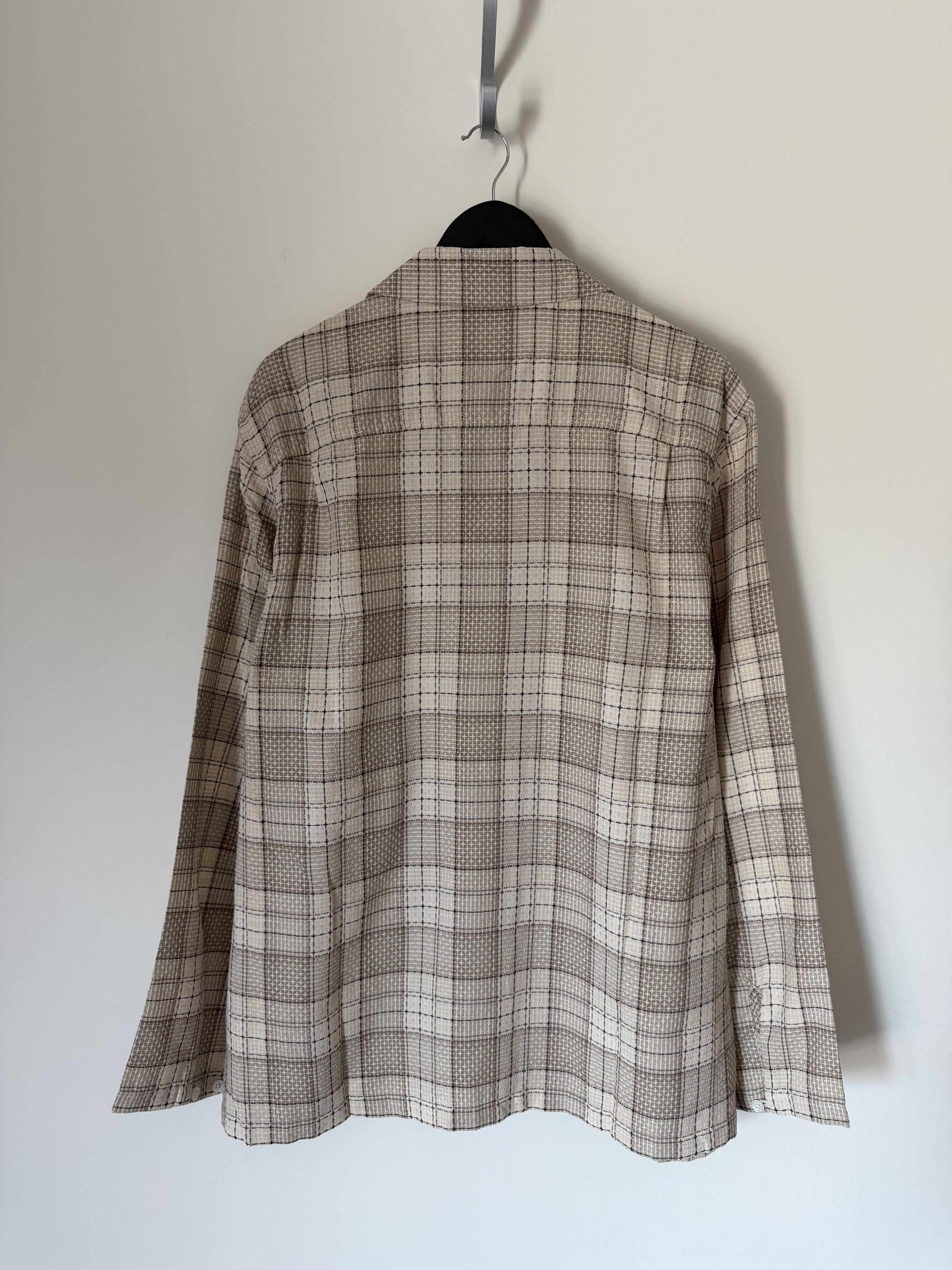 Aime Leon Dore Aime Leon Dore Leightweight Patterned Leisure Shirt Gray Size US XL / EU 56 / 4 - 5 Thumbnail