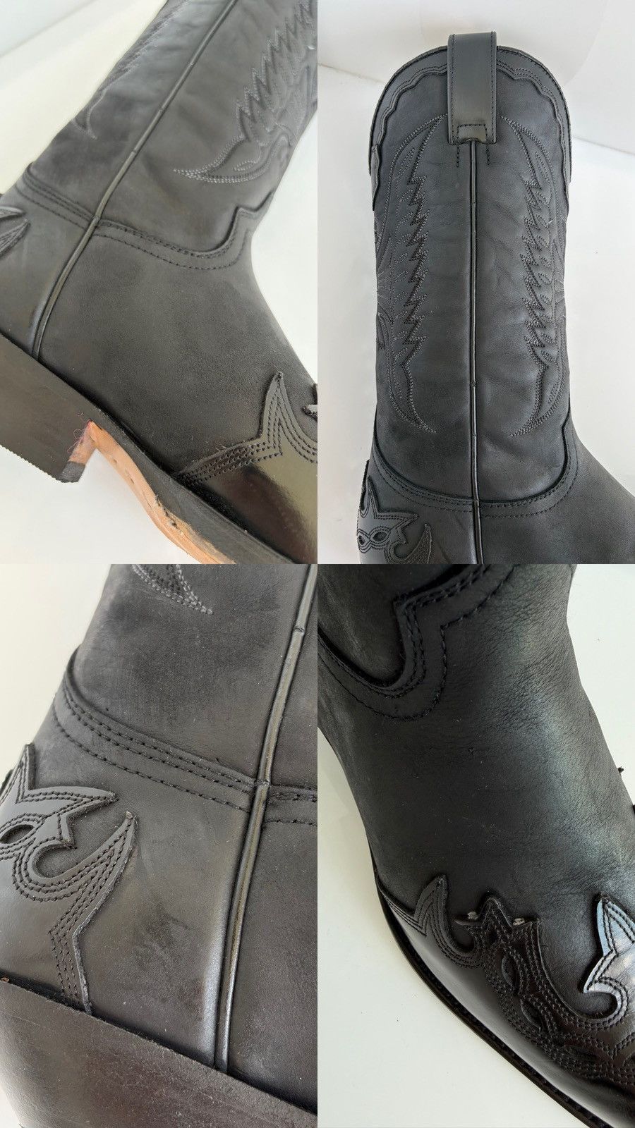 Sendra Sendra Western Horse Gaucho Leather Cowboy Boots Handmade Size US 7 / EU 40 - 17 Thumbnail