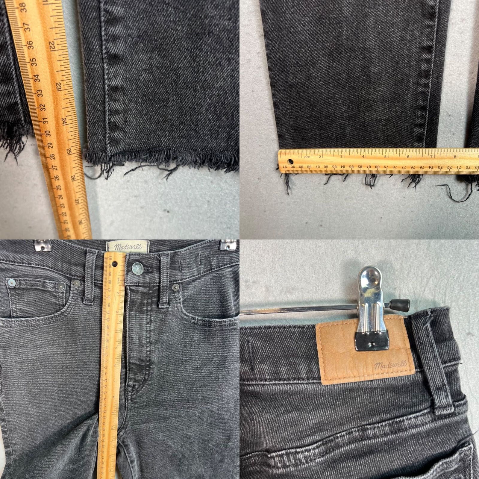 Madewell Madewell Cali Demi-Boot Jeans Women 27 Black Denim Frayed Hem Bootcut 伟 Size 27" / US 4 / IT 40 - 8 Thumbnail