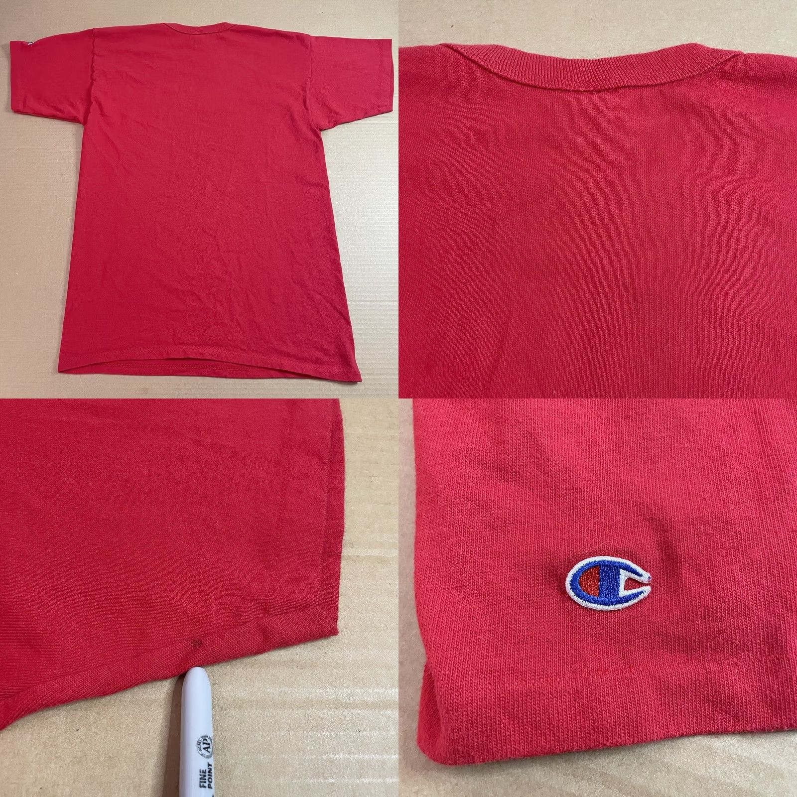 Champion VINTAGE Champion Shirt Adult Large Red Spell Out Left Chest Logo Outdoors 90s Mens Size US L / EU 52-54 / 3 - 8 Thumbnail