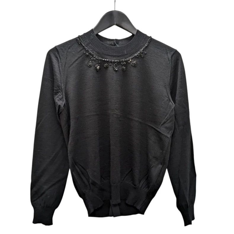 Comme des Garcons COMME des GARCONS 20AW Beaded Back Knit Top Size US S / EU 44-46 / 1 - 1 Thumbnail