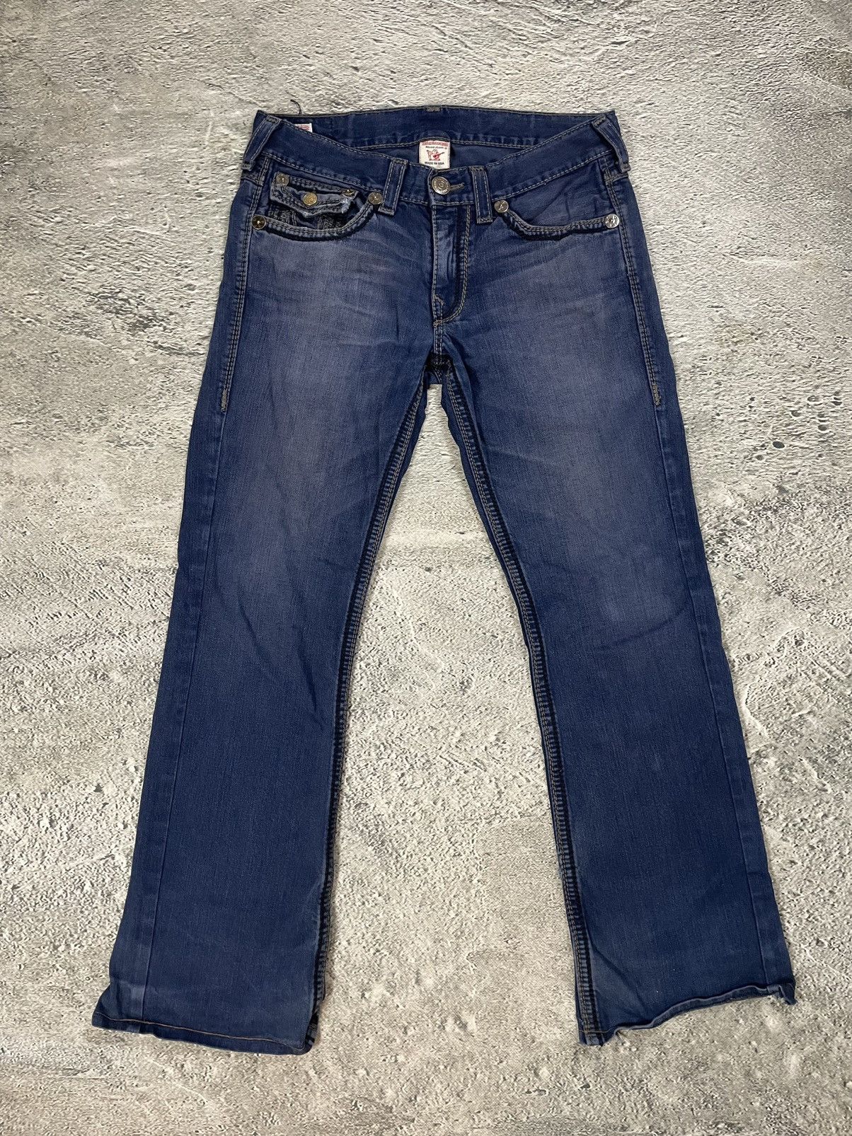 True Religion True Religion Billy blue jeans Black thick stitching Y2K Size US 34 / EU 50 - 2 Thumbnail