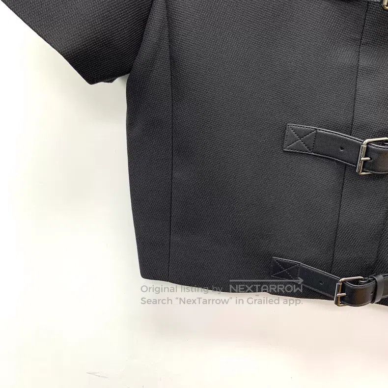 Dior Dior Black leather buckle design wool short sleeves Size XS / US 0-2 / IT 36-38 - 4 Thumbnail