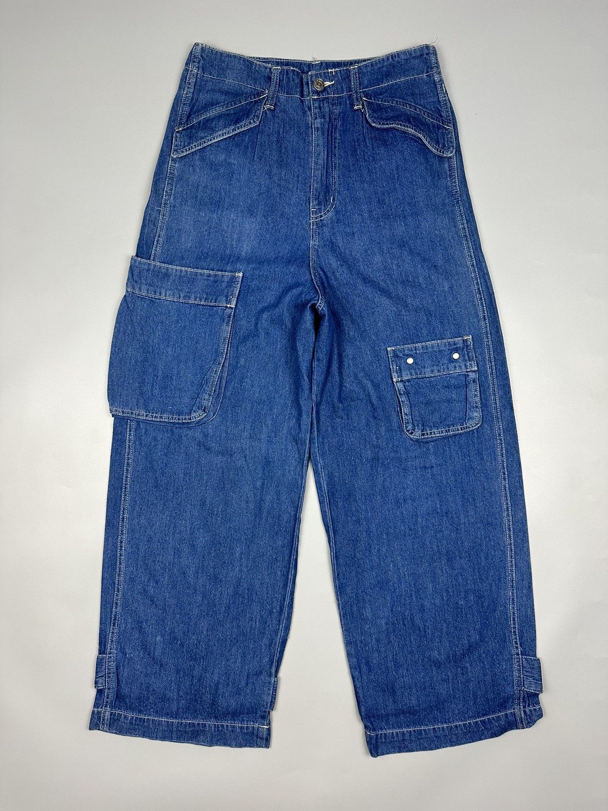 If Six Was Nine × Le Grande Bleu (L.G.B.) Vintage Mili Mili Baggy Multi Pocket Jeans Size US 30 / EU 46 - 1 Thumbnail