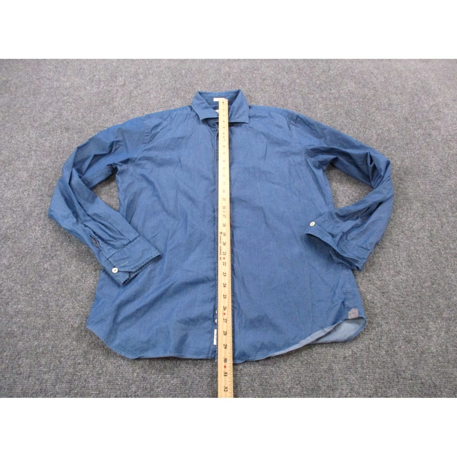Todd Snyder Todd Snyder Shirt Mens L 16 34 35 M Blue Dress Preppy Business Classic Button-Up Shirt Mens Blue Todd Snyder Casual Workwear 90s? Size 42R - 3 Thumbnail