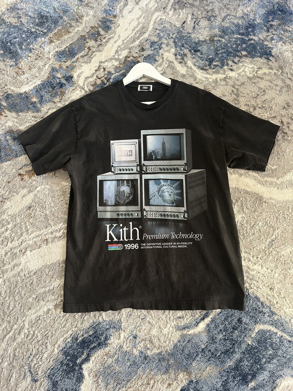 ★24SS 最新作★Kith Premium Technology 1996 Vintage Tee Kith Premium Technology 1996 Vintage Tee Black Men's - SS24 - US