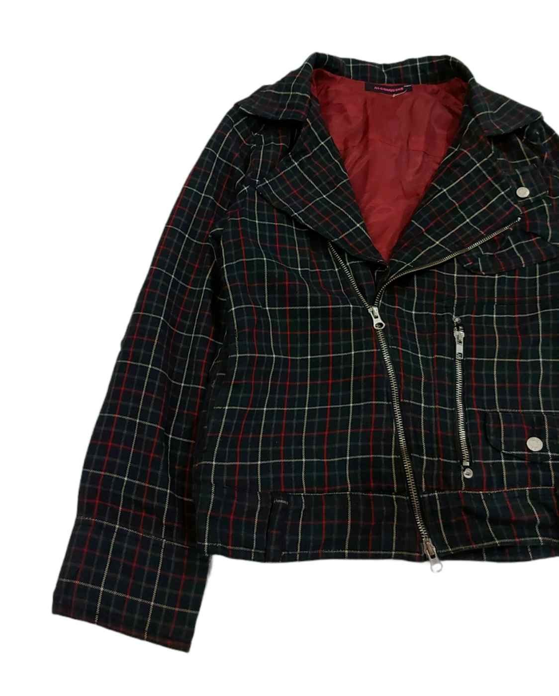 Japanese Brand Rare! Algonquins Punk Style Double Breasted Plaid Jacket Size M / US 6-8 / IT 42-44 - 4 Thumbnail