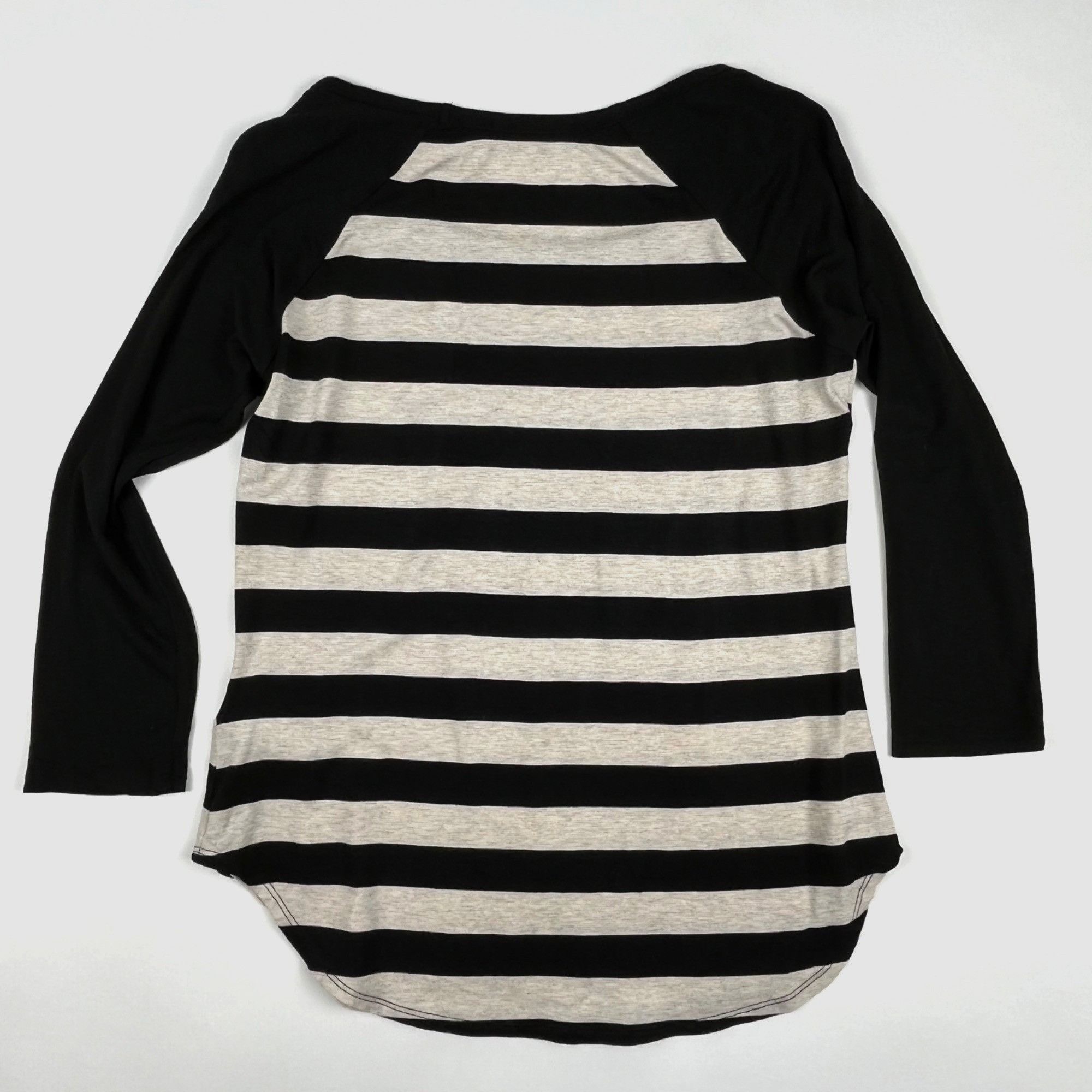 Other Ella Moss 3/4-Sleeve Striped Knit Top Scoop-Neck Casual Blac Size XS / US 0-2 / IT 36-38 - 4 Thumbnail