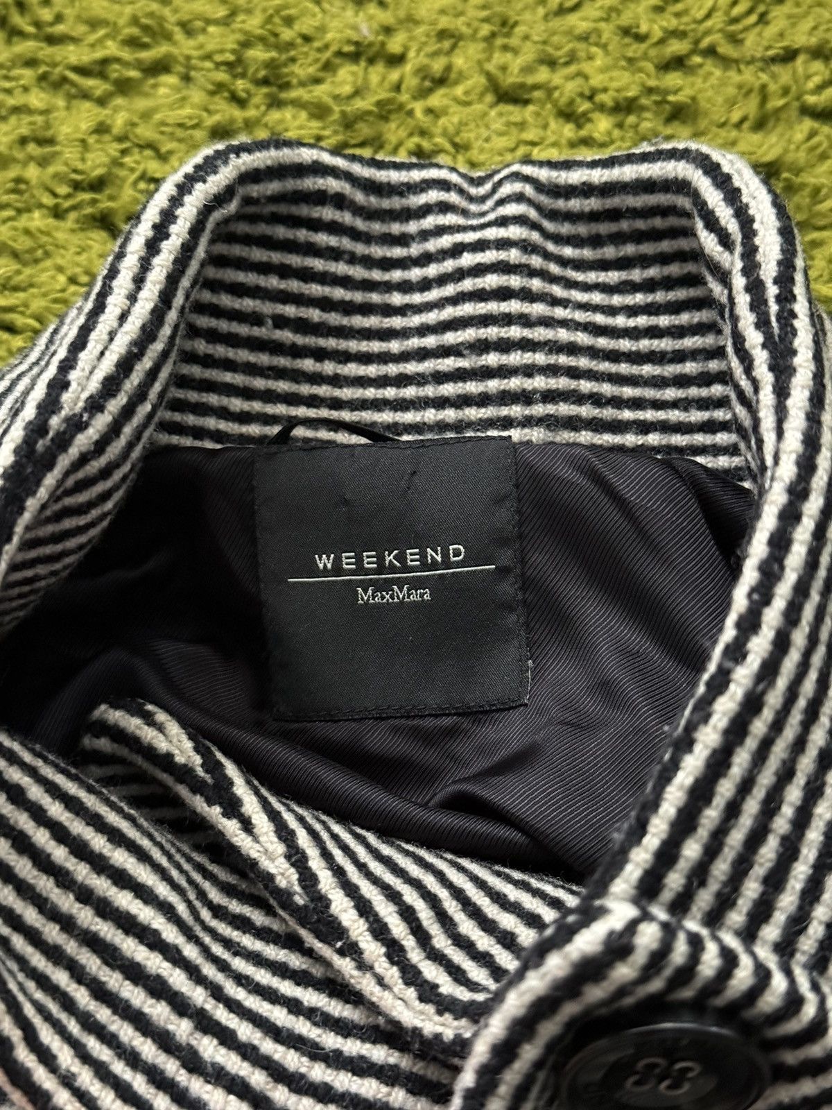 Designer × Max Mara × Weekend Max Mara Max Mara Weekend striped wool coat jacket Size L / US 10 / IT 46 - 6 Thumbnail