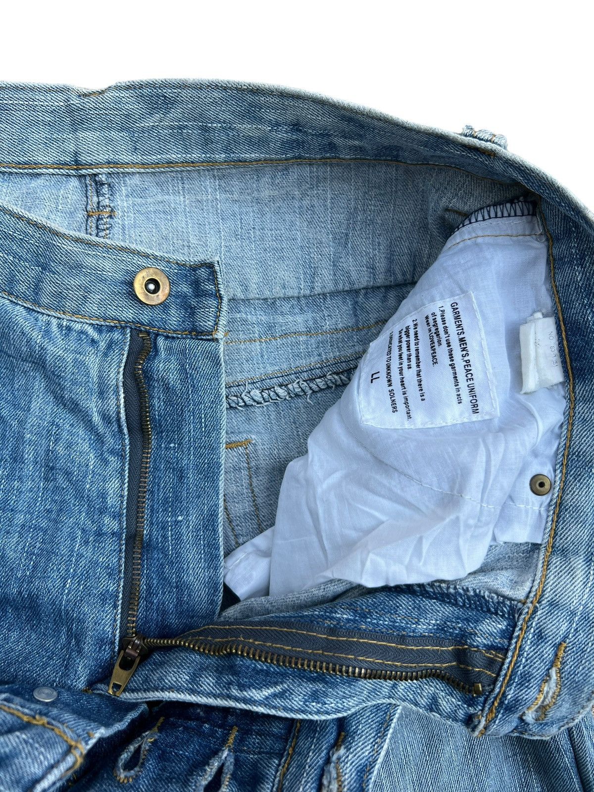 Japanese Brand Japanese Brand Double Waist Denim Jeans 34x32.5 Size US 34 / EU 50 - 9 Thumbnail