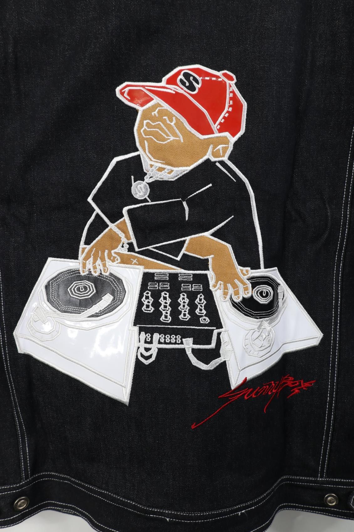 Vintage Deadstock Vtg 90s Streetwear Rap DJ Denim Trucker Jacket Size US XXL / EU 58 / 5 - 15 Thumbnail