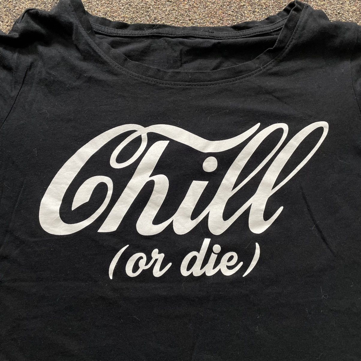 Vintage Vintage Y2K Graphic Tee Chill or Die Skate Streetwear Boxy S Size S / US 4 / IT 40 - 3 Thumbnail