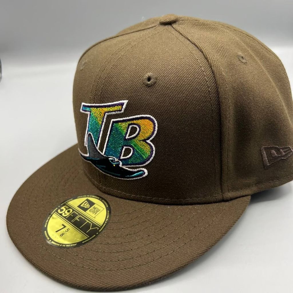 New Era Tampa Bay Rays Hat Men 7 5/8 59Fifty New Era Fitted Cap Size ONE SIZE - 2 Thumbnail