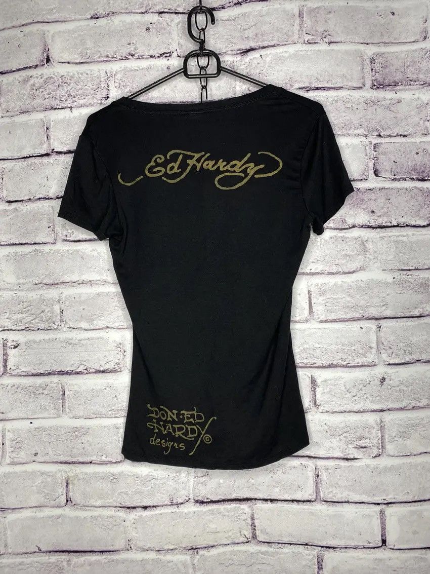 Ed Hardy Vintage Ed Hardy By Cristian Audigier Overprint Logo Tee Size XL / US 12-14 / IT 48-50 - 9 Thumbnail