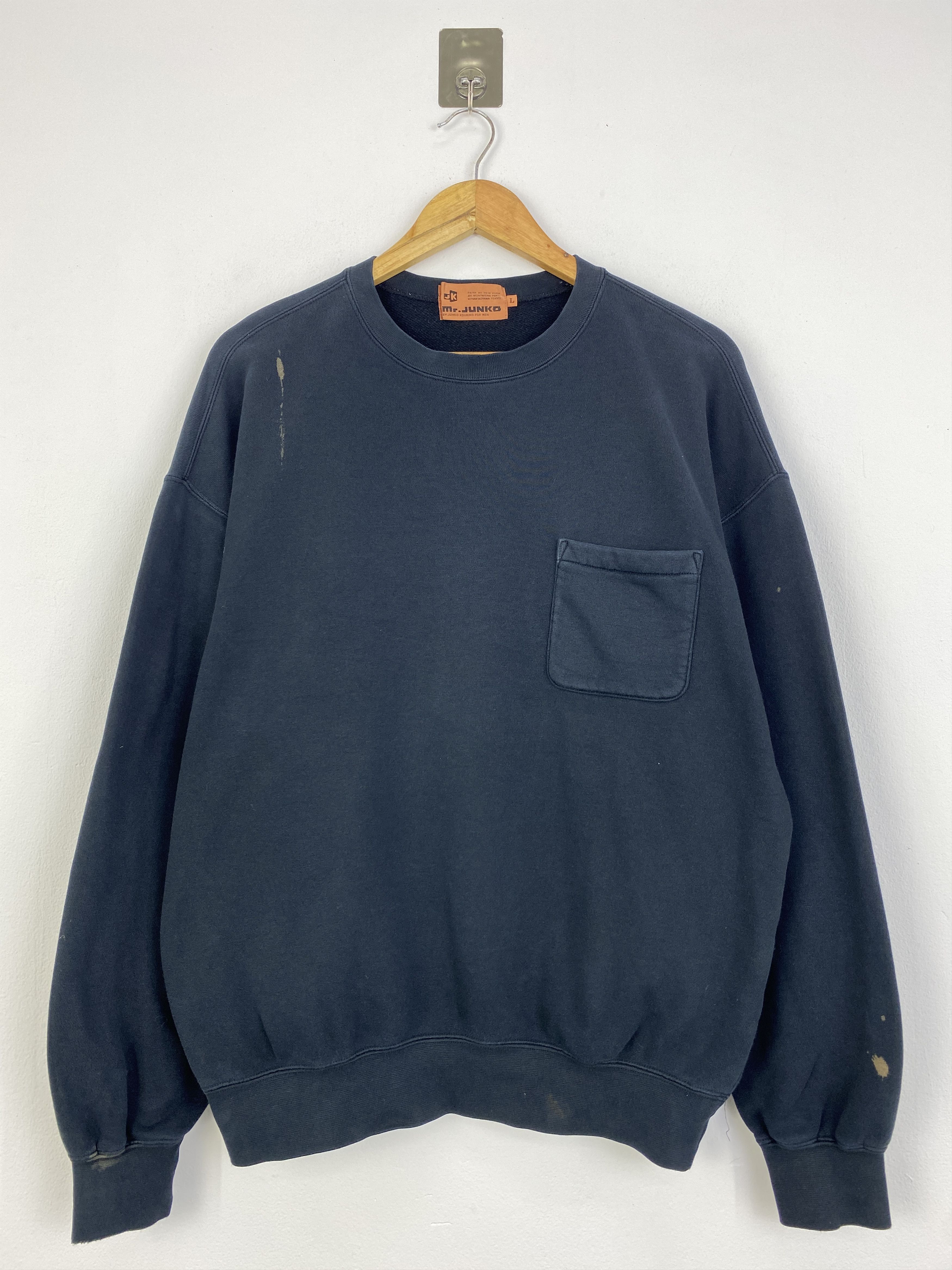 Vintage Vintage Mr.Junko Single Pocket Backhit Sweatshirt SH0028 Size US L / EU 52-54 / 3 - 3 Thumbnail