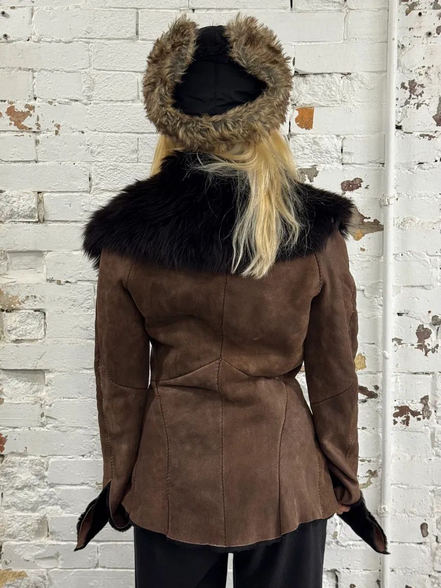 Roberto Cavalli 2000s Roberto Cavalli Brown Shearling Jacket Size M / US 6-8 / IT 42-44 - 2 Thumbnail
