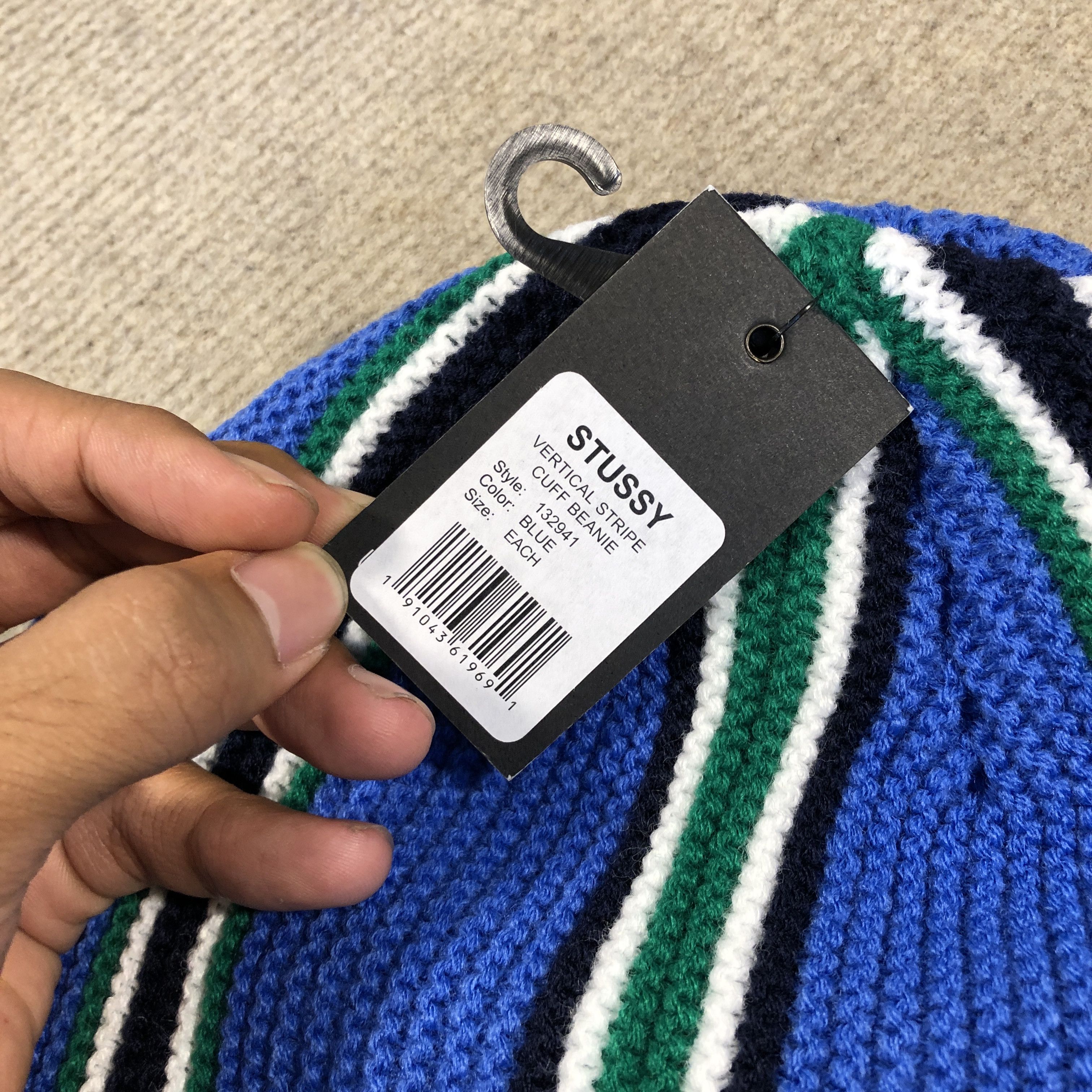 Stussy STUSSY VERTICAL STRIPE BEANIE HAT Size ONE SIZE - 3 Thumbnail