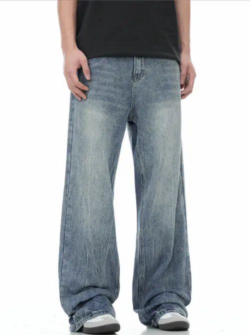 VIBE American washed cleanfit all-match flared high street jeans Size US 32 / EU 48 - 3 Thumbnail