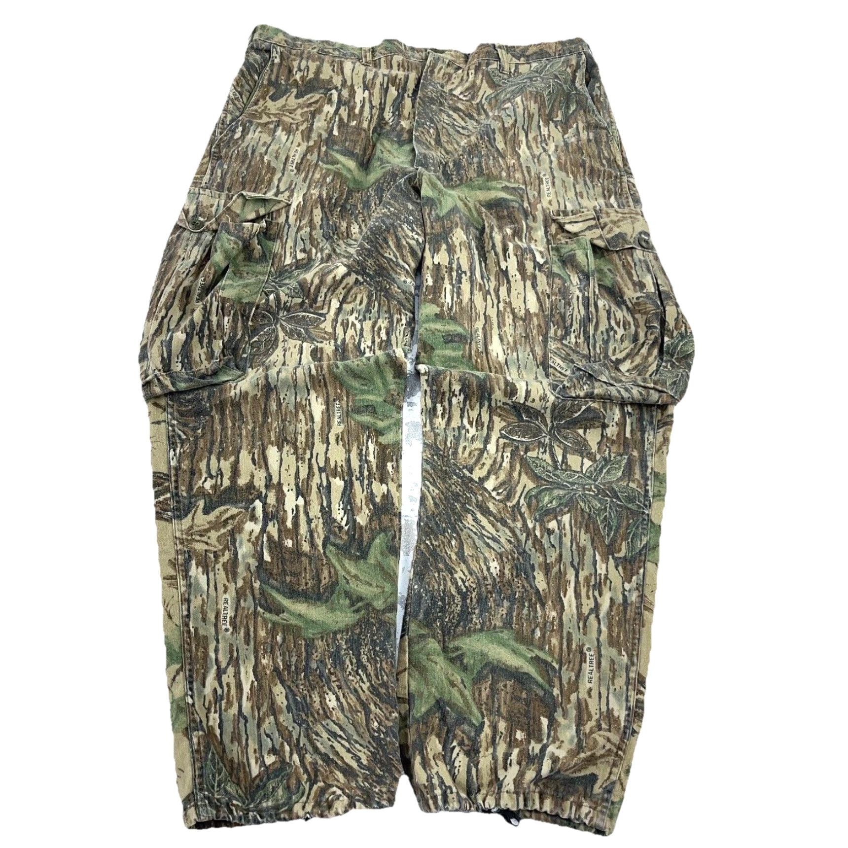 Vintage VINTAGE Ranger Camouflage Cargo Pants Men 36x30 L Green Cotton Canvas Straight Relaxed 5-Pocket 90s Body Baggy USA Belt Loops Size US 33 - 2 Thumbnail