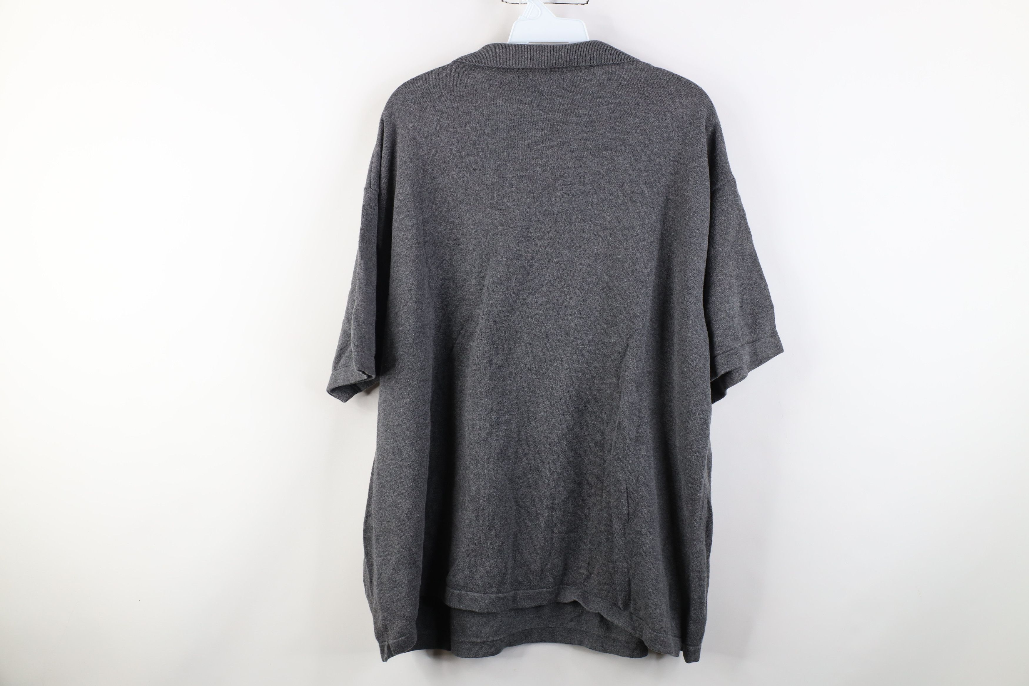 Gap Vintage Y2K 2002 Gap Blank Cotton Knit Golf Polo Shirt Gray Size US XXL / EU 58 / 5 - 10 Thumbnail