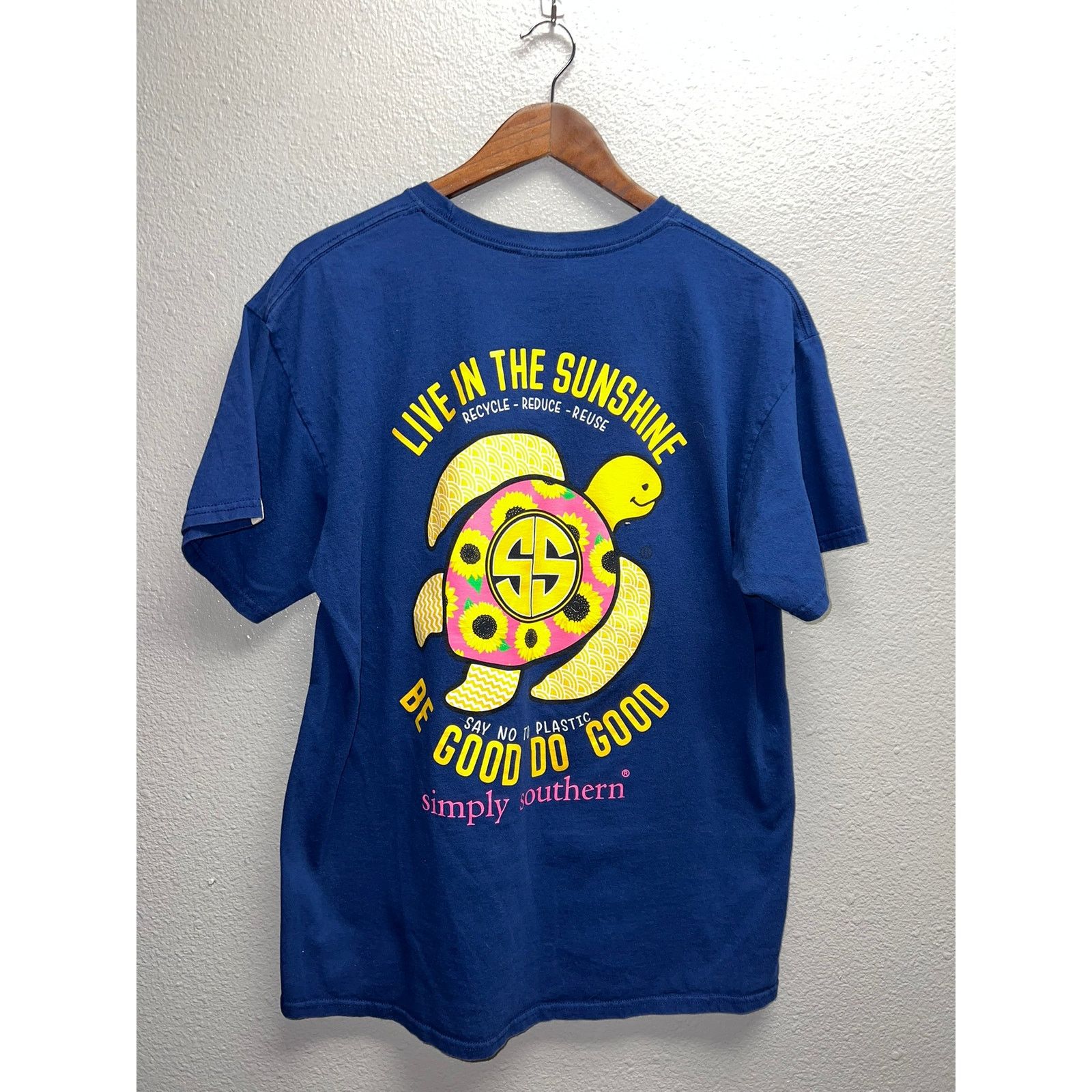 Vintage Simply Southern Turtle Shirt Live The Sunshine Recycle Tee Size US L / EU 52-54 / 3 - 1 Thumbnail