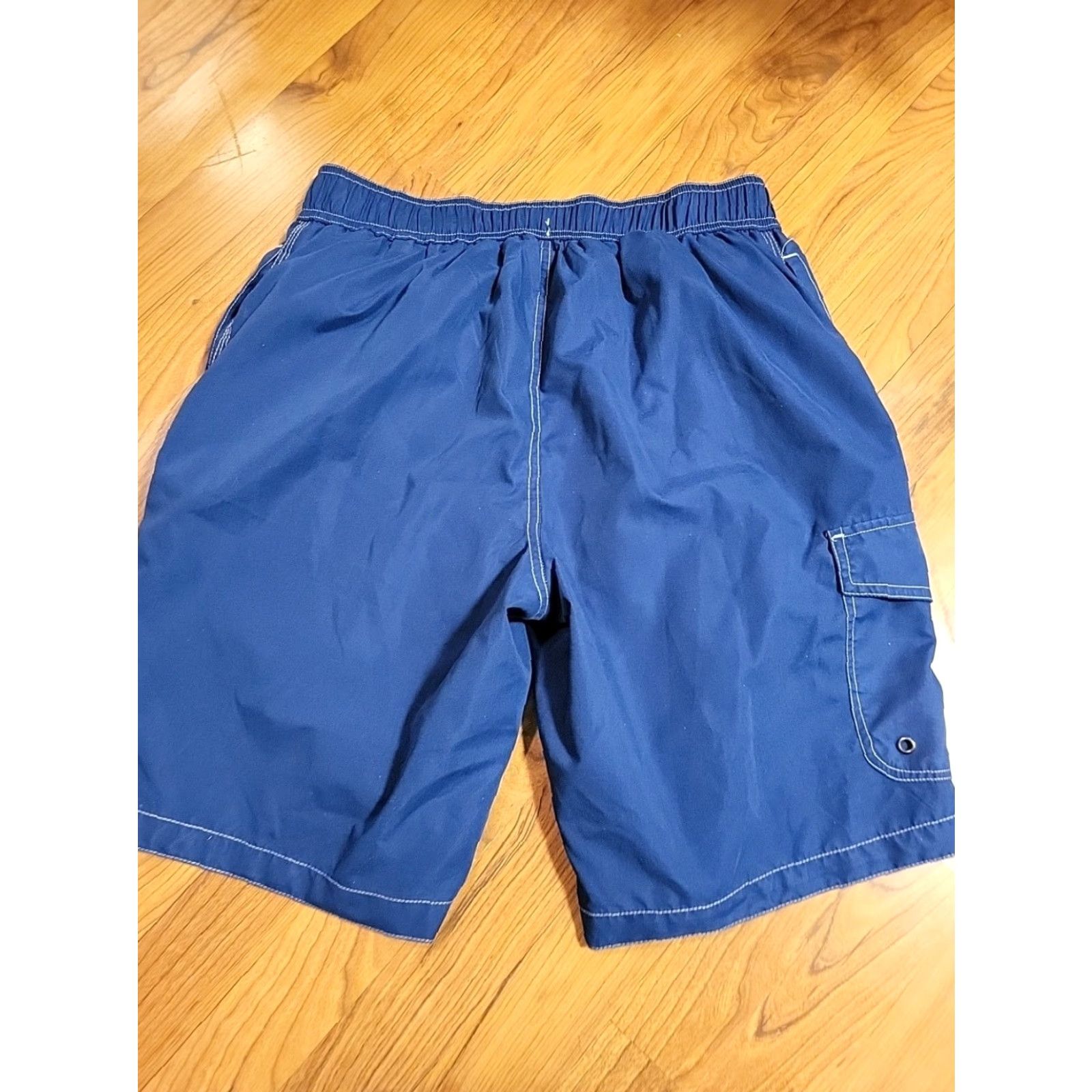 Vintage St. John's Bay M Swim Trunks/Shorts Key Pocket Blue 30-34" Waist 9.5" Inseam Mens Regular Size US 31 - 4 Thumbnail