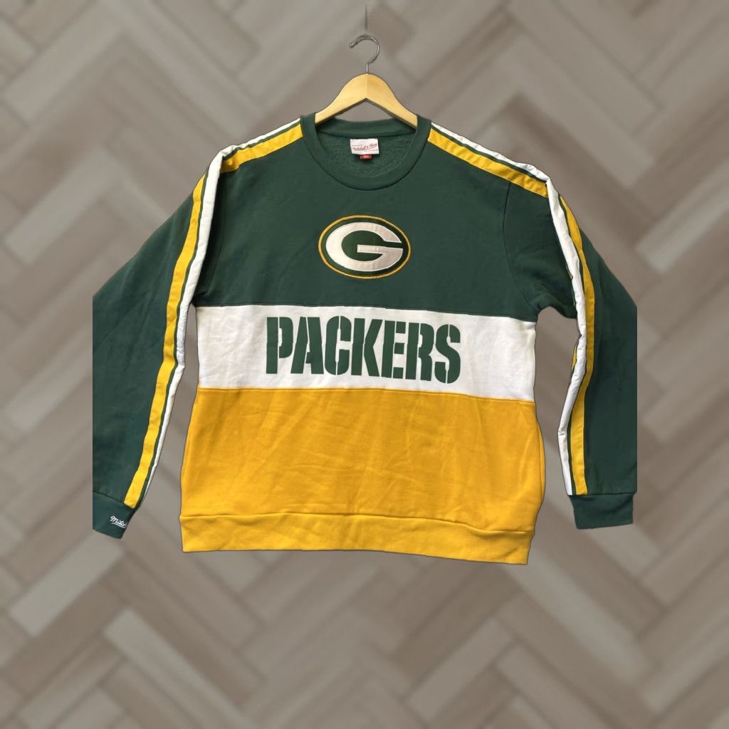 Mitchell & Ness VINTAGE Mitchell & Ness Green Bay Packers Sweatshirt NFL Football Adults XL Green Pullover Men Size US XL / EU 56 / 4 - 1 Thumbnail