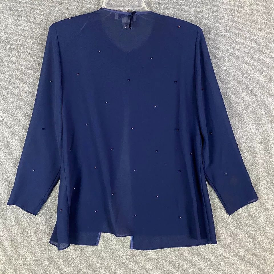 Other Patra Top Women's Size 10 Cardigan Navy Blue Long Sleeve Size L / US 10 / IT 46 - 8 Thumbnail