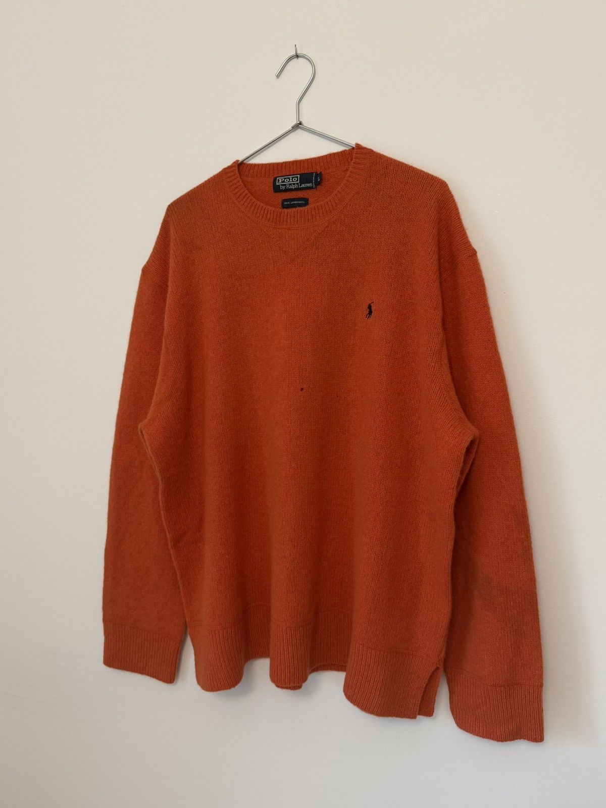 Polo Ralph Lauren Vtg 1990s Polo Ralph Lauren 100% Lambswool Knit Sweater Size US L / EU 52-54 / 3 - 1 Thumbnail