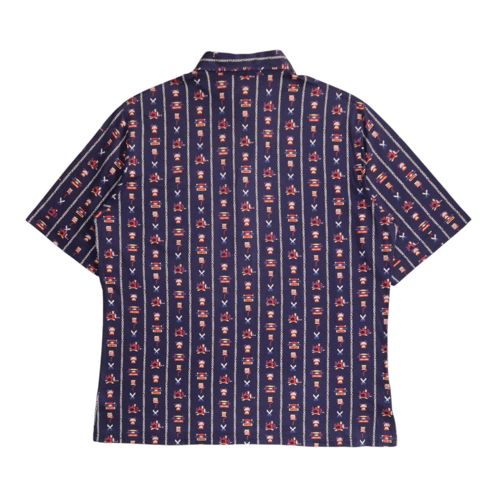 Celine 1980s Celine Switzerland Chain Ethnic Shirt Half Button Size US S / EU 44-46 / 1 - 2 Thumbnail