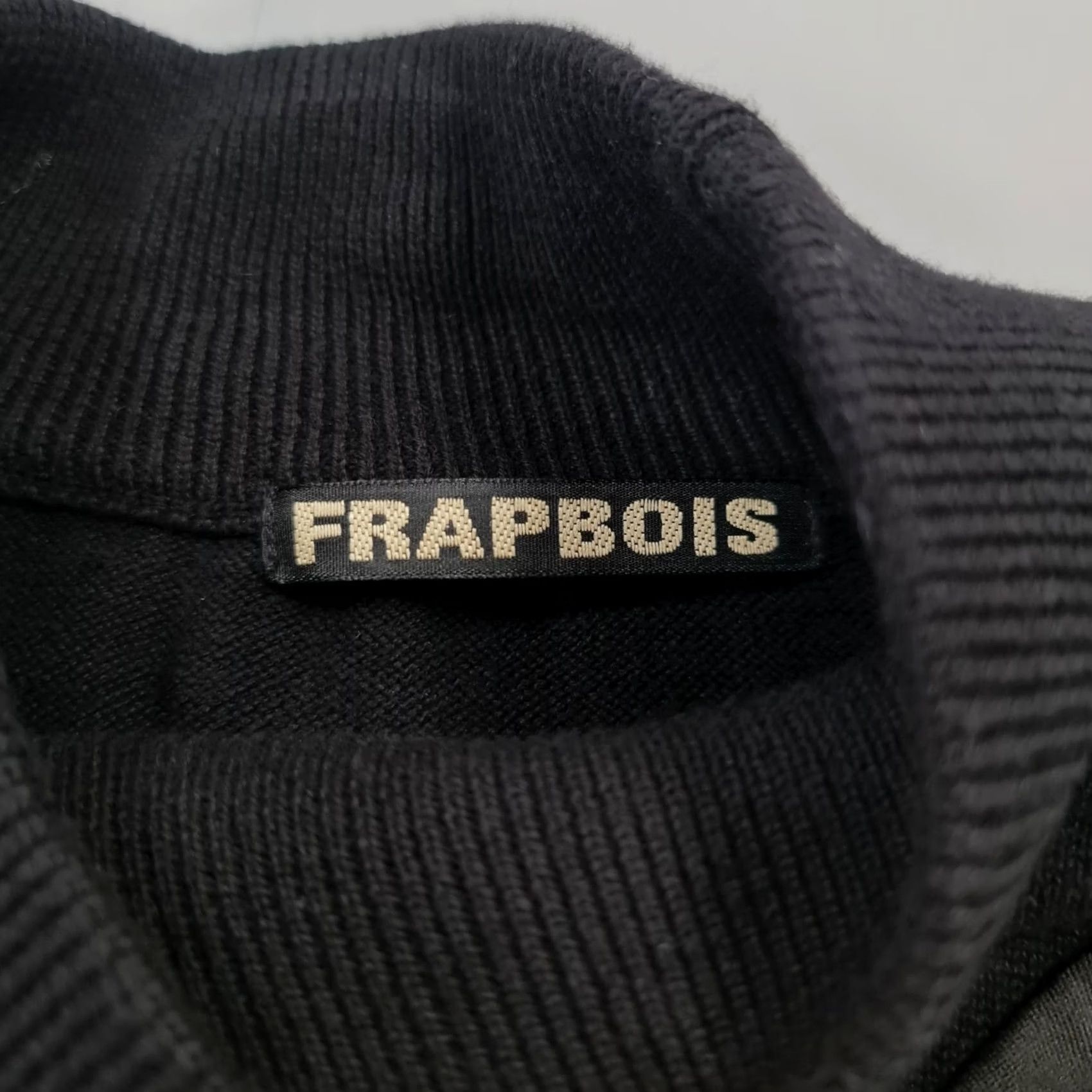 Vintage Frapbois Womens Dress Black Size S Knee Length Mock Neck Jumper Dress Size S / US 4 / IT 40 - 5 Thumbnail