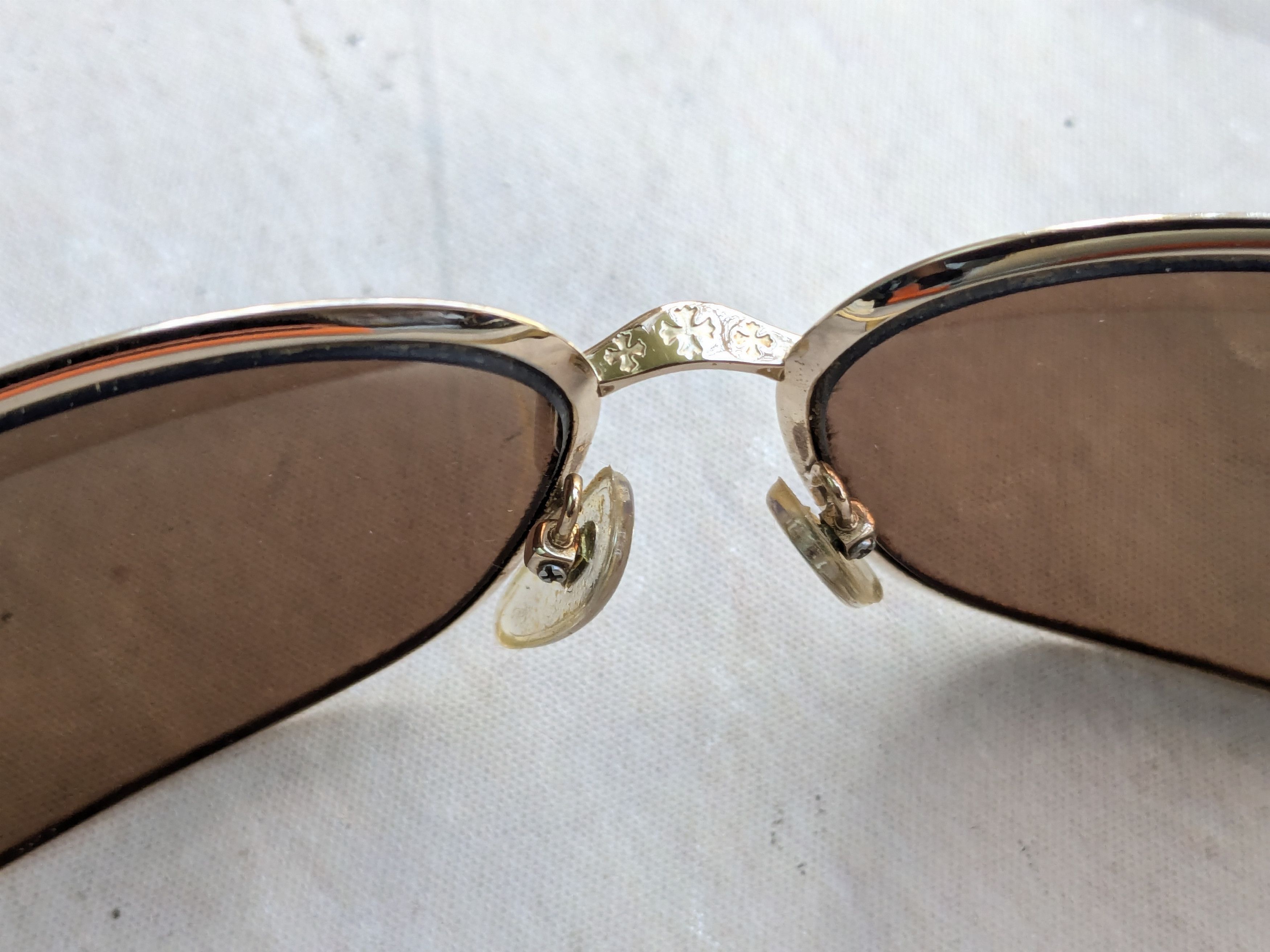 Chrome Hearts Chrome Hearts Aviator Sunglasses 'Pink Candle' Brown Gold Size ONE SIZE - 12 Thumbnail