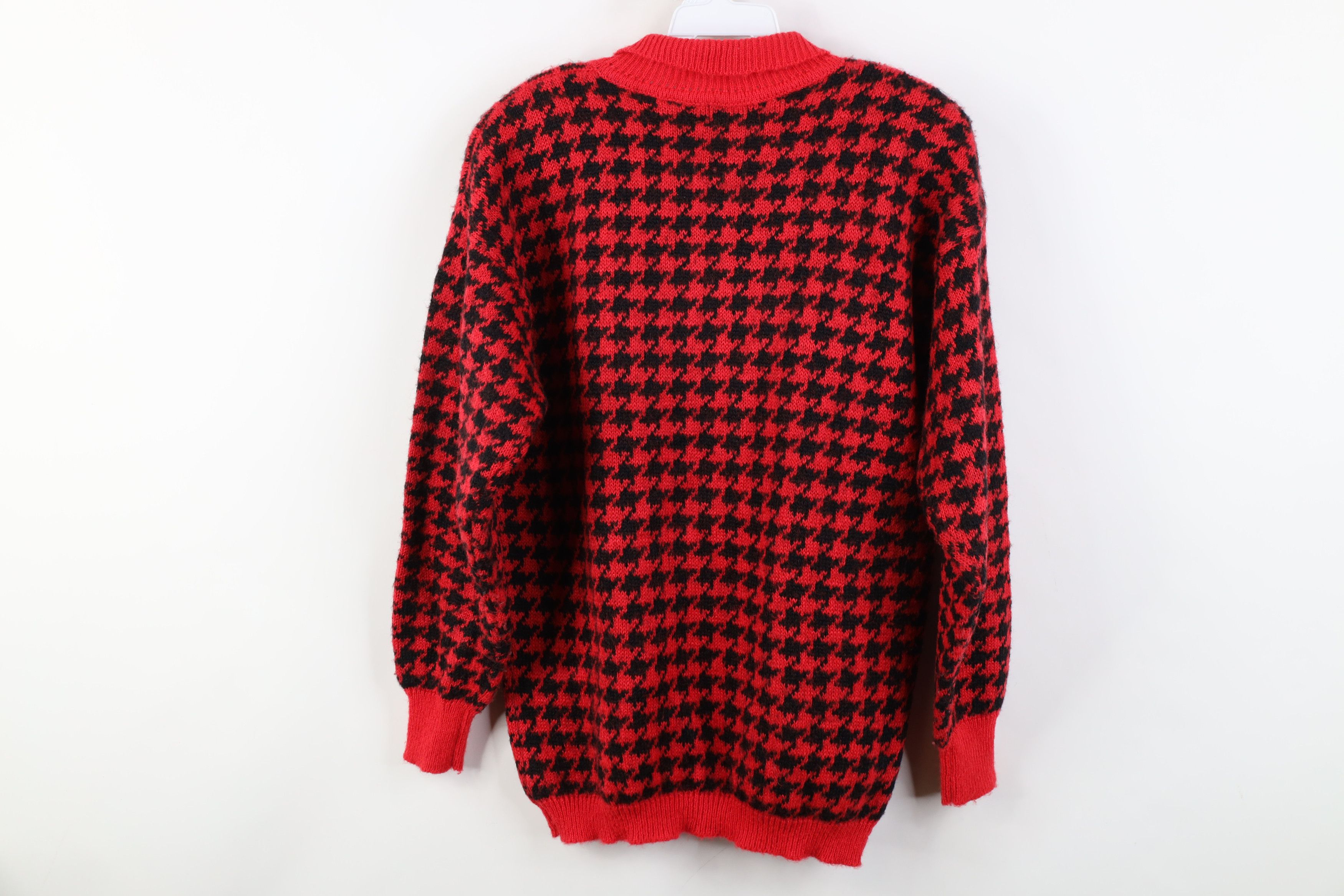 Vintage Vintage 90s Streetwear Houndstooth Knit Collared Sweater Size M / US 6-8 / IT 42-44 - 10 Thumbnail