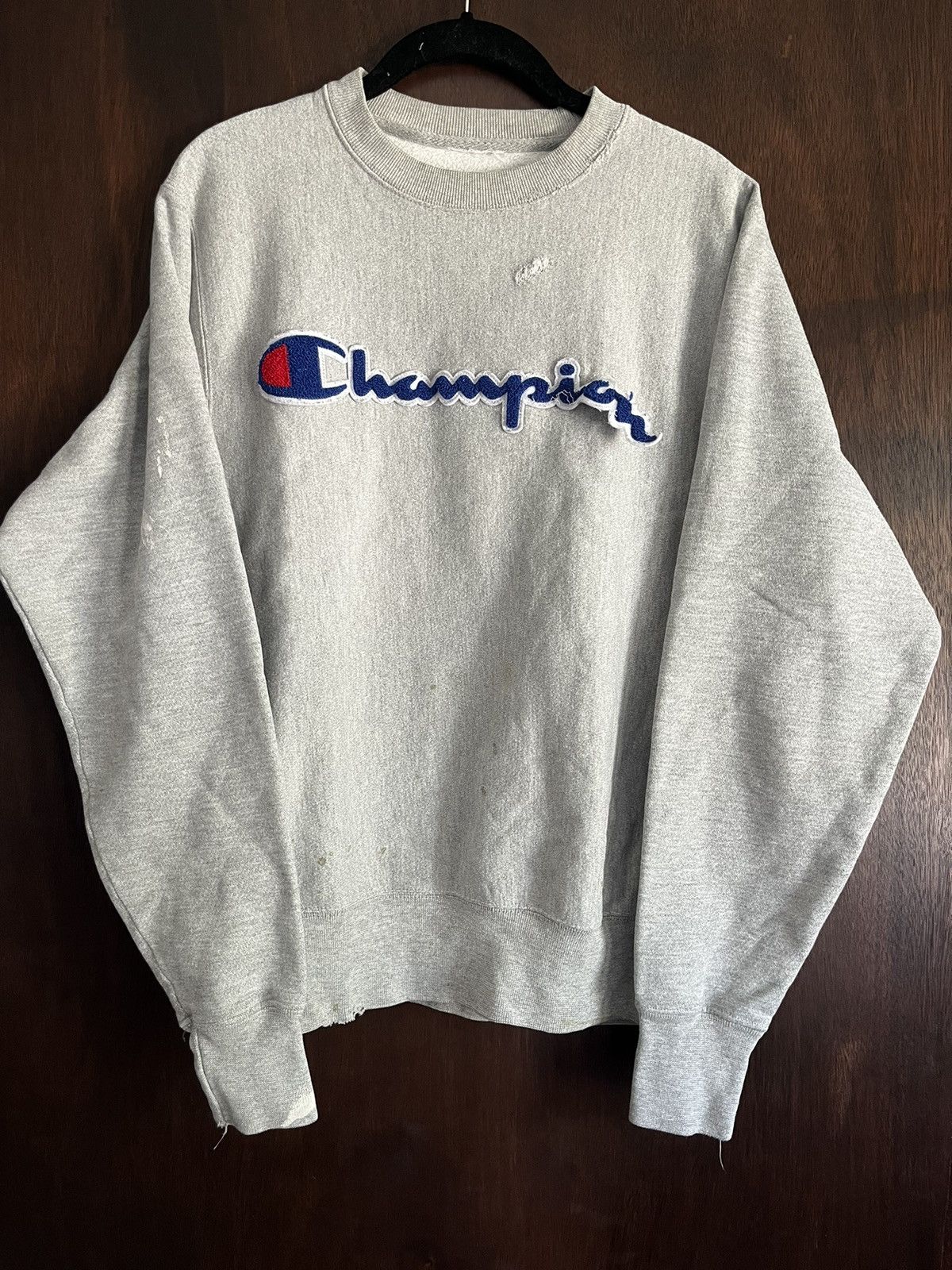 Champion Trashed Champion Reverse Weave Crewneck Size US S / EU 44-46 / 1 - 1 Thumbnail