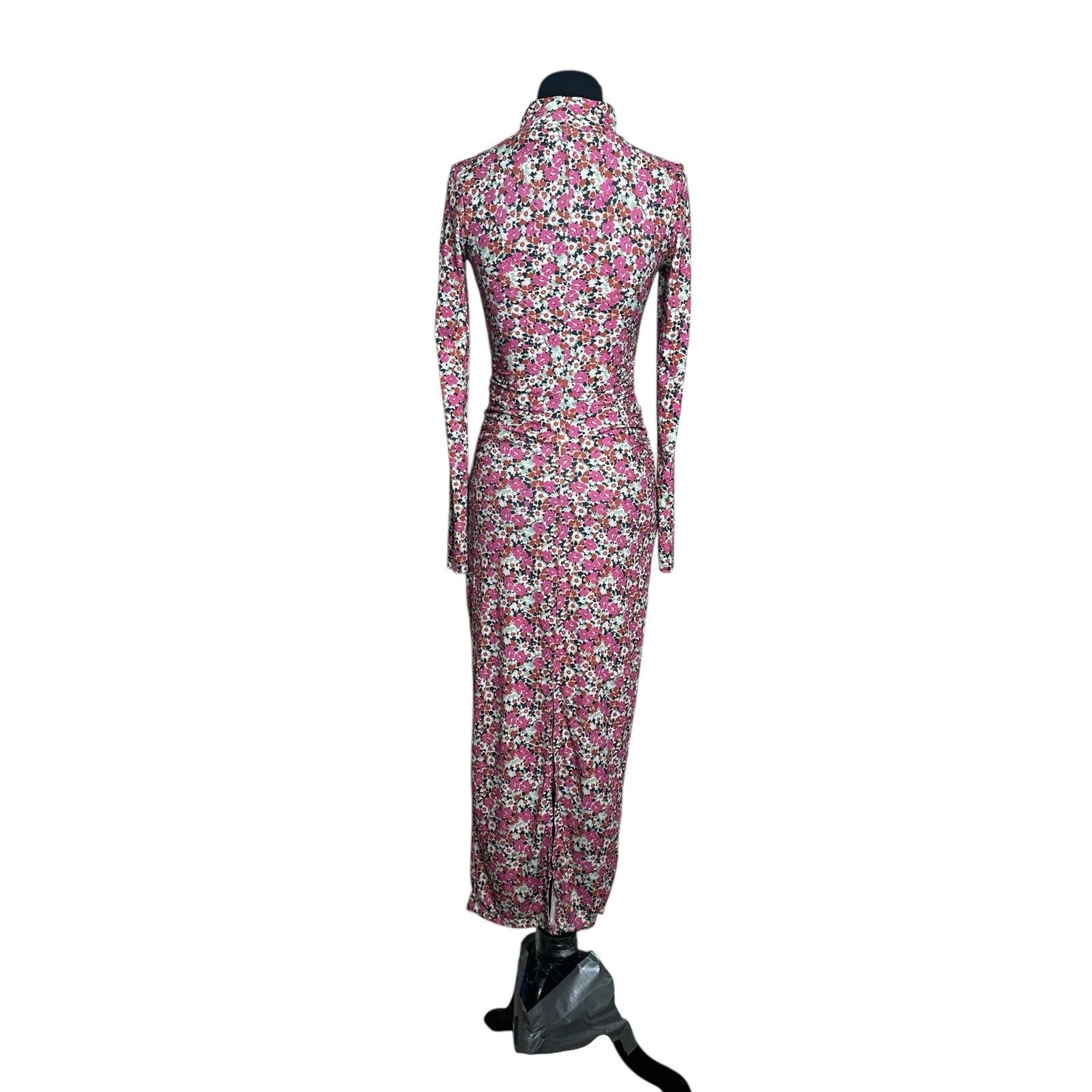 Zara Zara pink floral long sleeves maxi pencil dress size Small Size S / US 4 / IT 40 - 13 Thumbnail