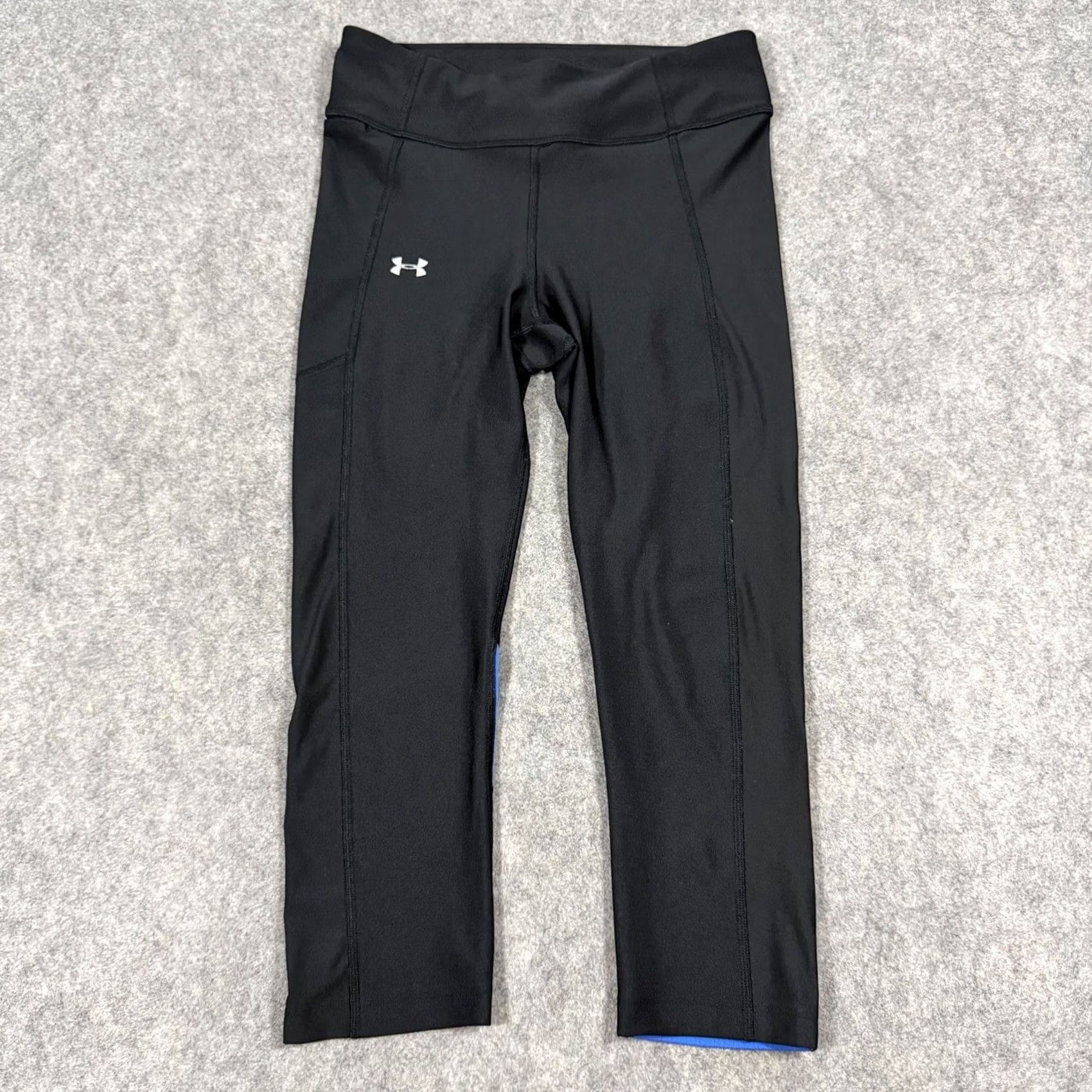 Under Armour Under Armour Legging Capri Women's Size Small (Actual Fits 27x19.25) Black Blue Size 28" / US 6 / IT 42 - 2 Thumbnail