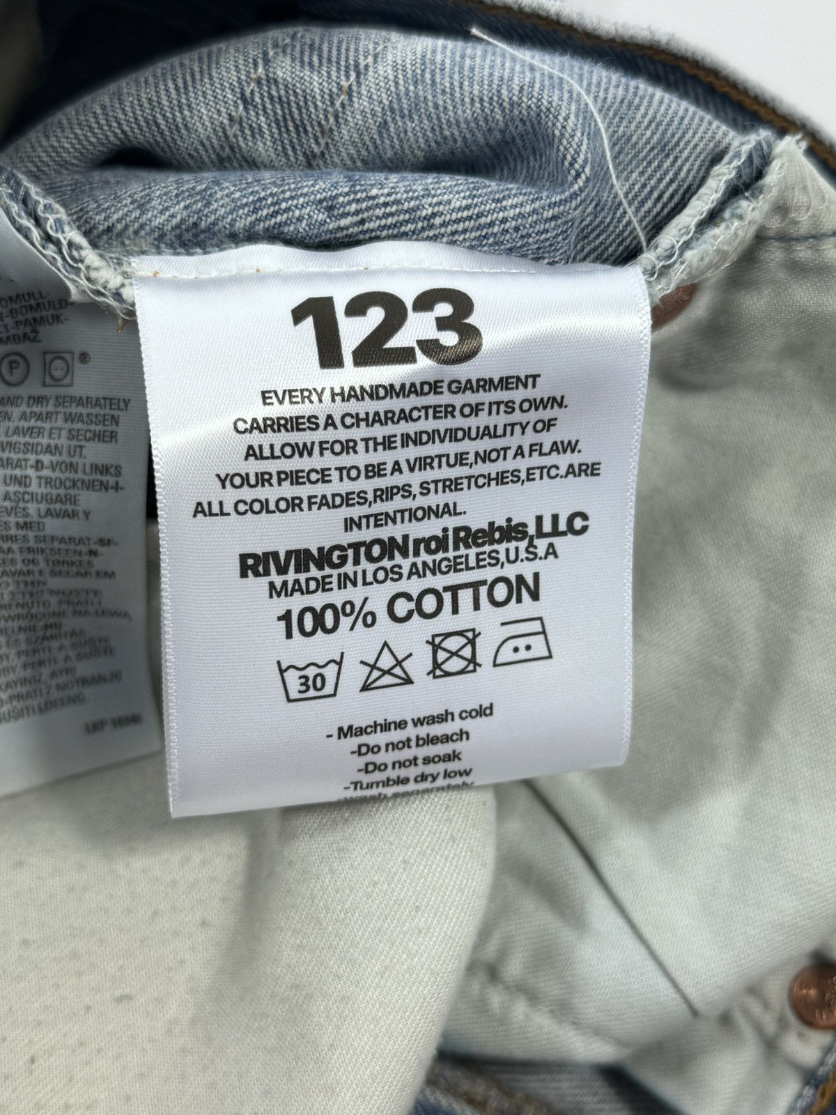 RRR-123 BAPTISM STRAIGHT LEG DENIM SHORTS Size US 32 / EU 48 - 7 Thumbnail