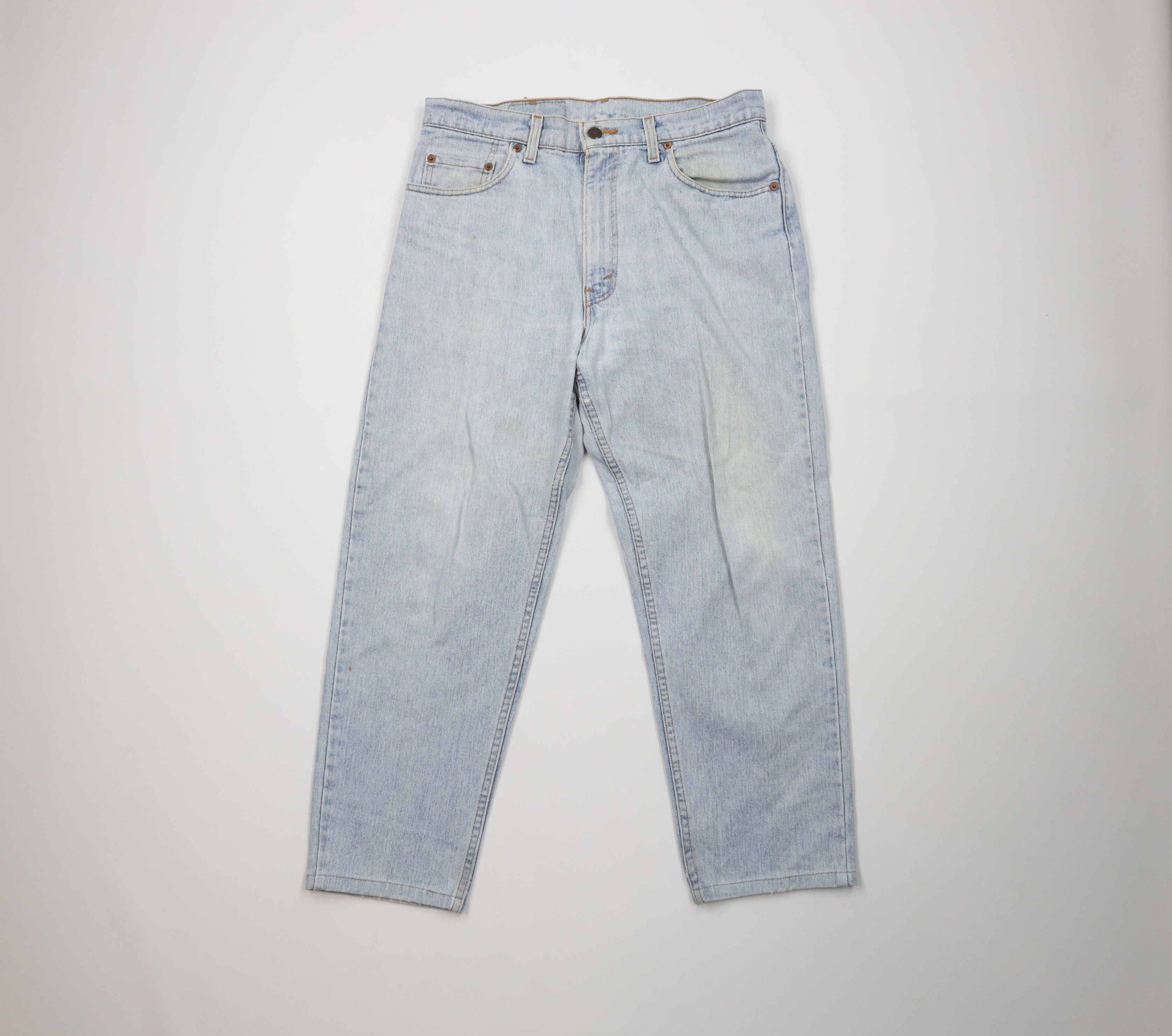 Levi's Vintage 90s Levis 550 Relaxed Tapered Leg Jeans Blue USA Size US 34 / EU 50 - 1 Thumbnail