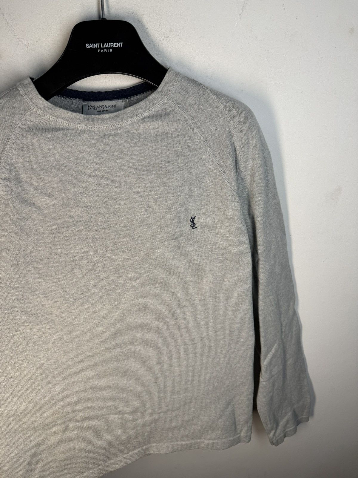 Yves Saint Laurent Grey YSL Light Sweater Longsleeve Sweatshirt Vintage Paris Size US M / EU 48-50 / 2 - 7 Thumbnail